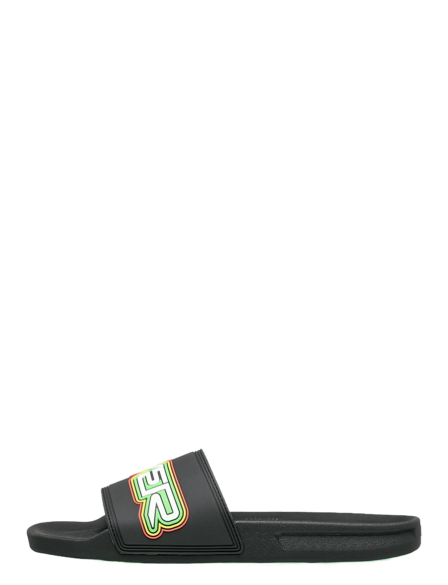 Quiksilver - RIVI WORDMARK SLIDE II - pool-sandalen - black/rasta - 1