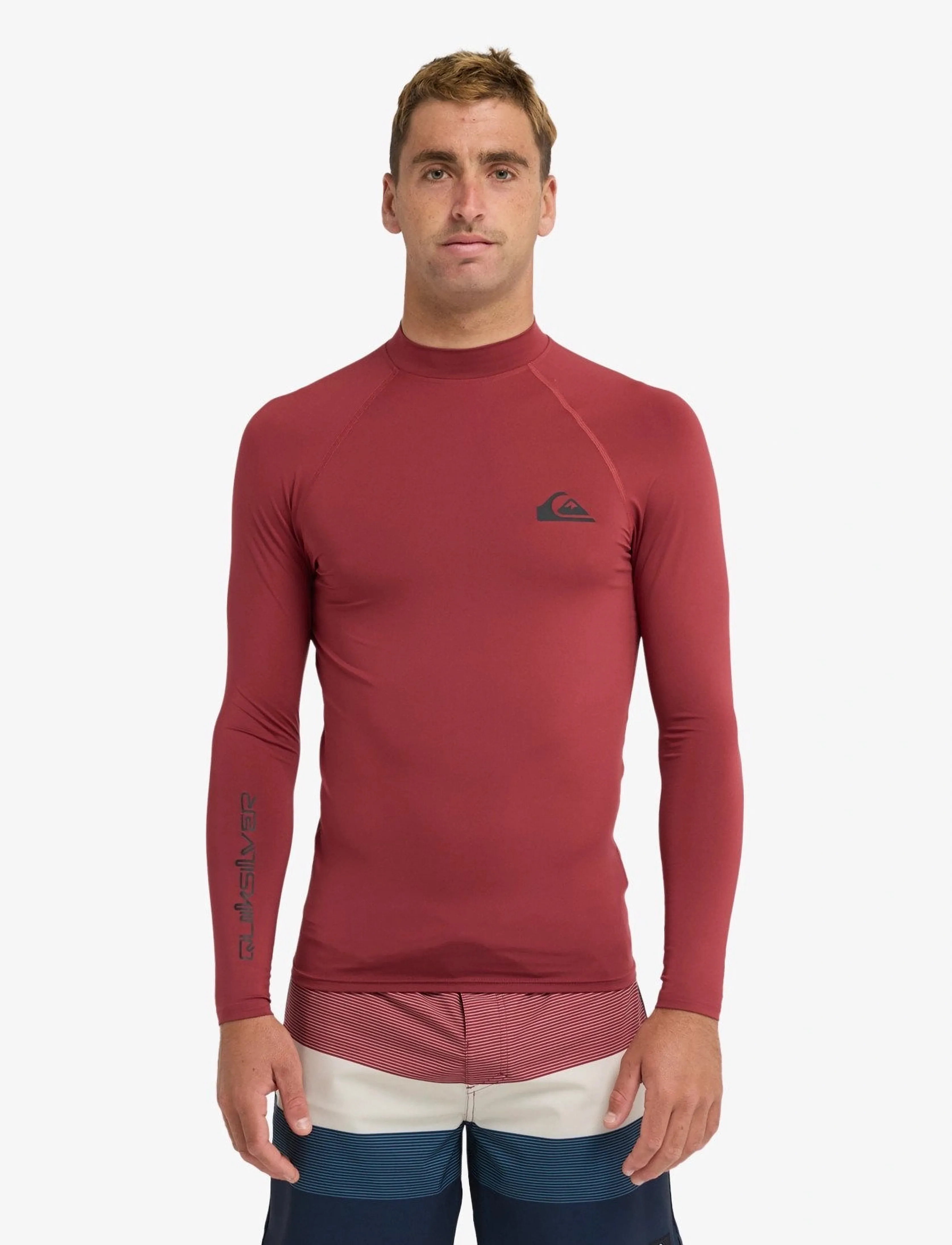 Quiksilver Everyday Upf50 Ls, Mænd, Langærmet Rashguard, Bordeaux, Str: XL