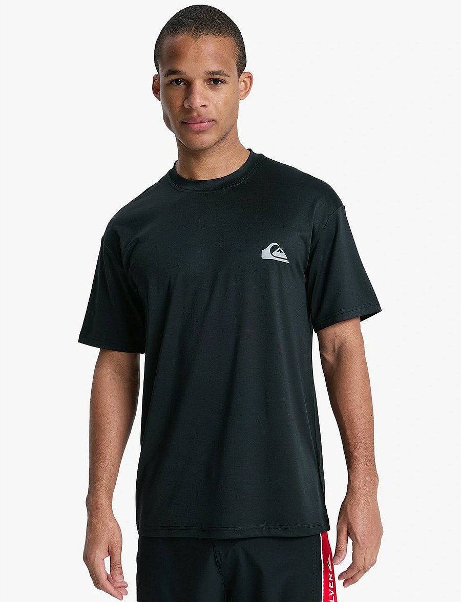 Quiksilver - EVERYDAY SURF TEE SS - oberteile & t-shirts - black - 0