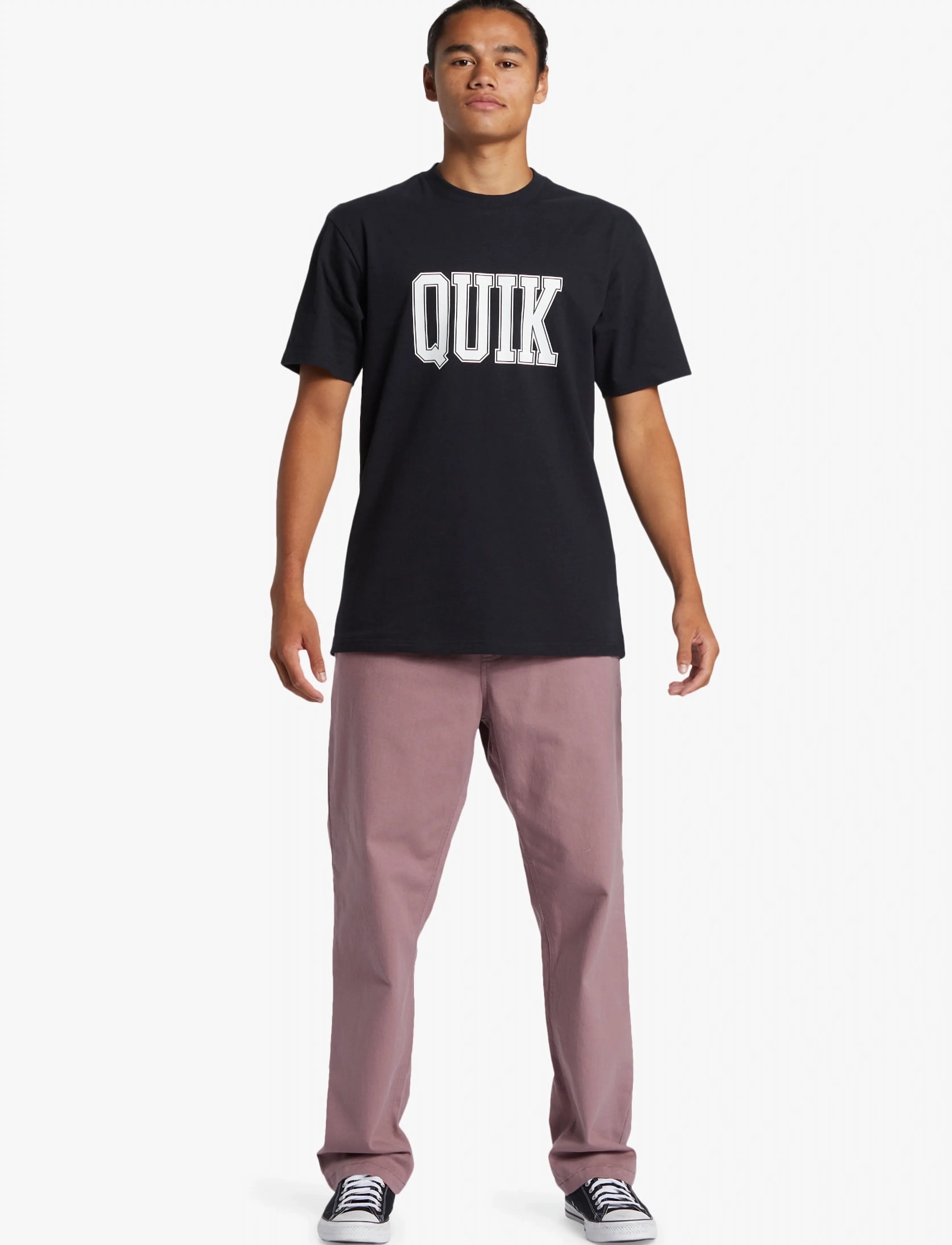 Quiksilver - GRIFF QUIK TEE GFN - najniższe ceny - black - 4