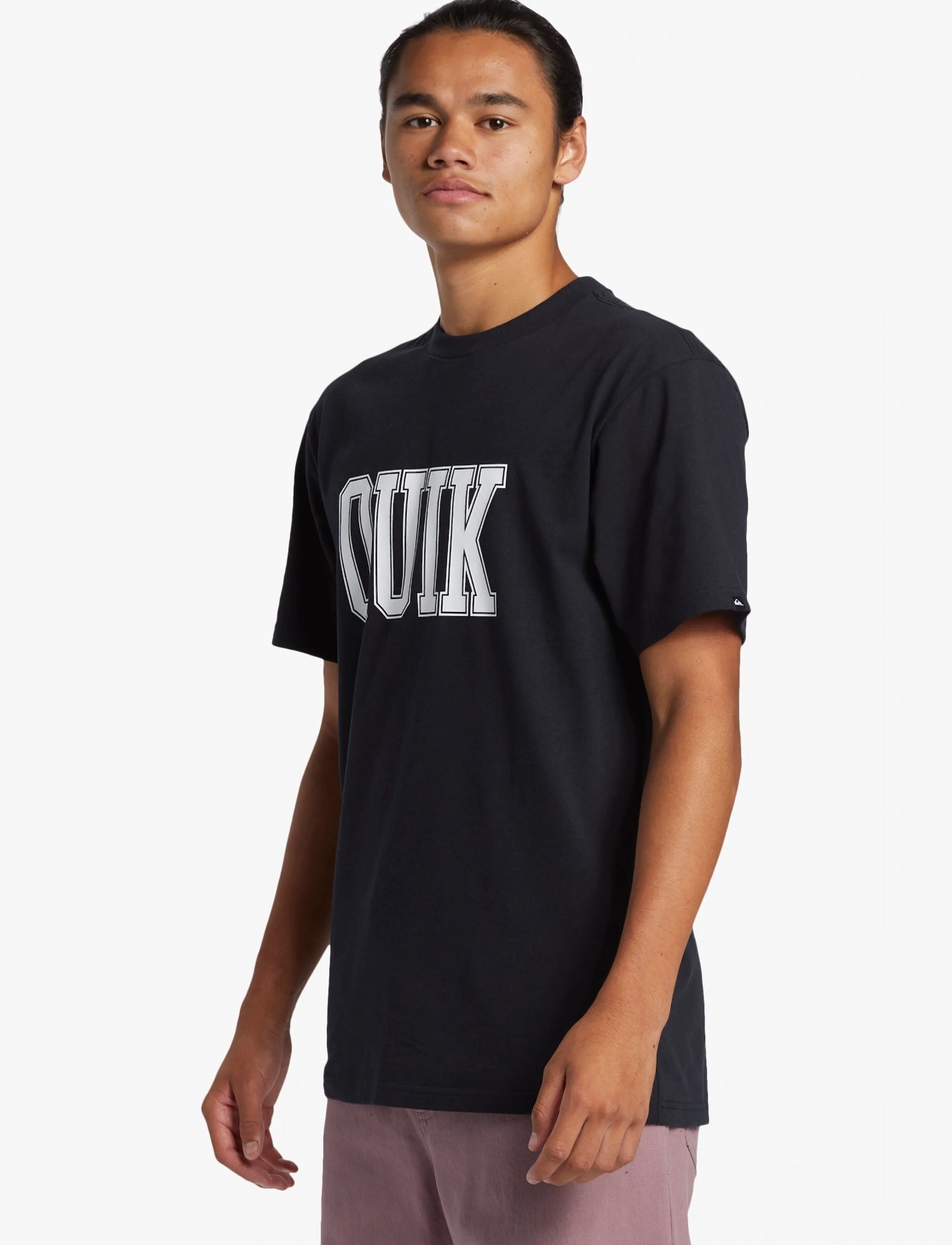 Quiksilver - GRIFF QUIK TEE GFN - najniższe ceny - black - 5