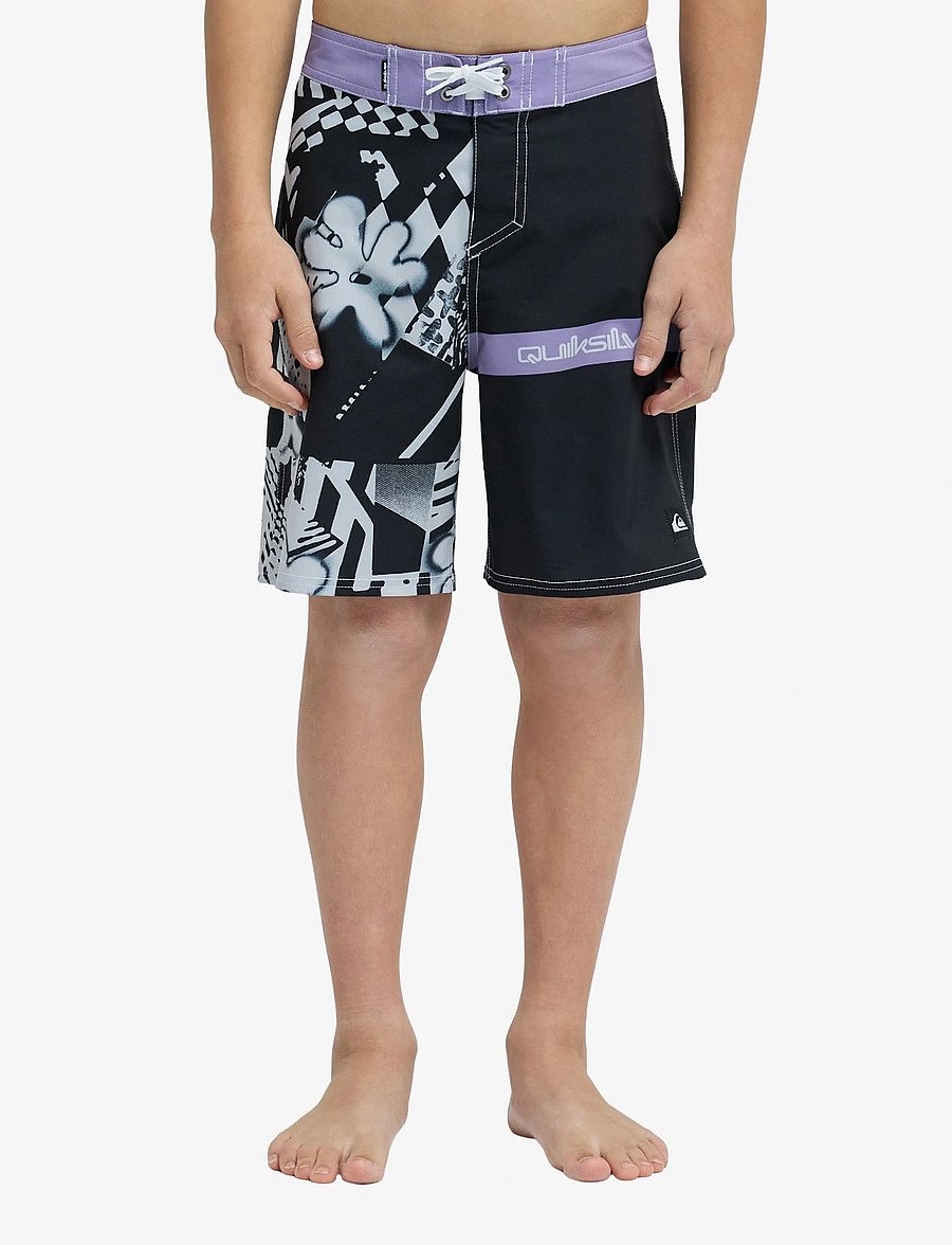 Quiksilver - SURFSILK STRAIGHT YTH 17 - badebukser - black block momentum - 0