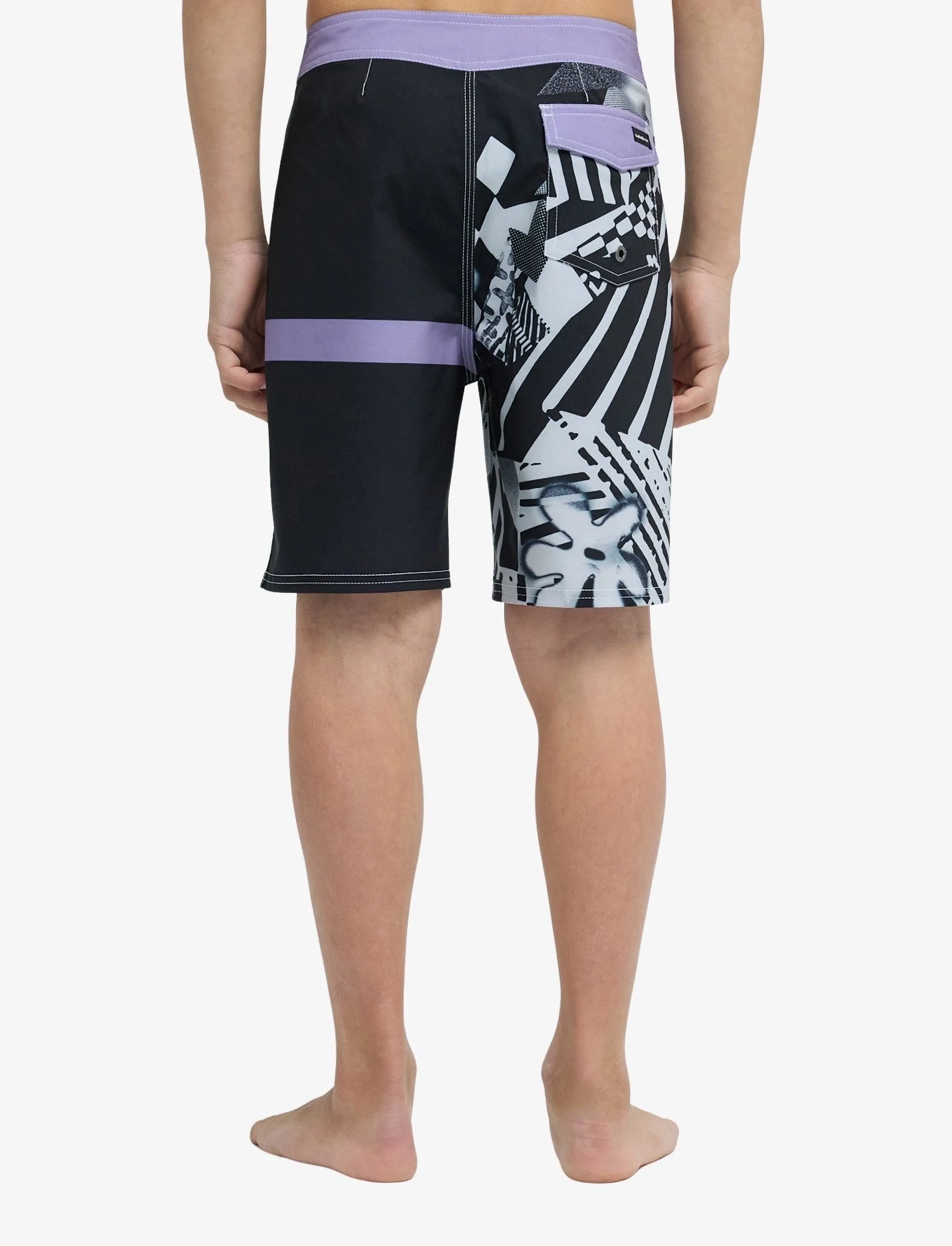 Quiksilver - SURFSILK STRAIGHT YTH 17 - badebukser - black block momentum - 3