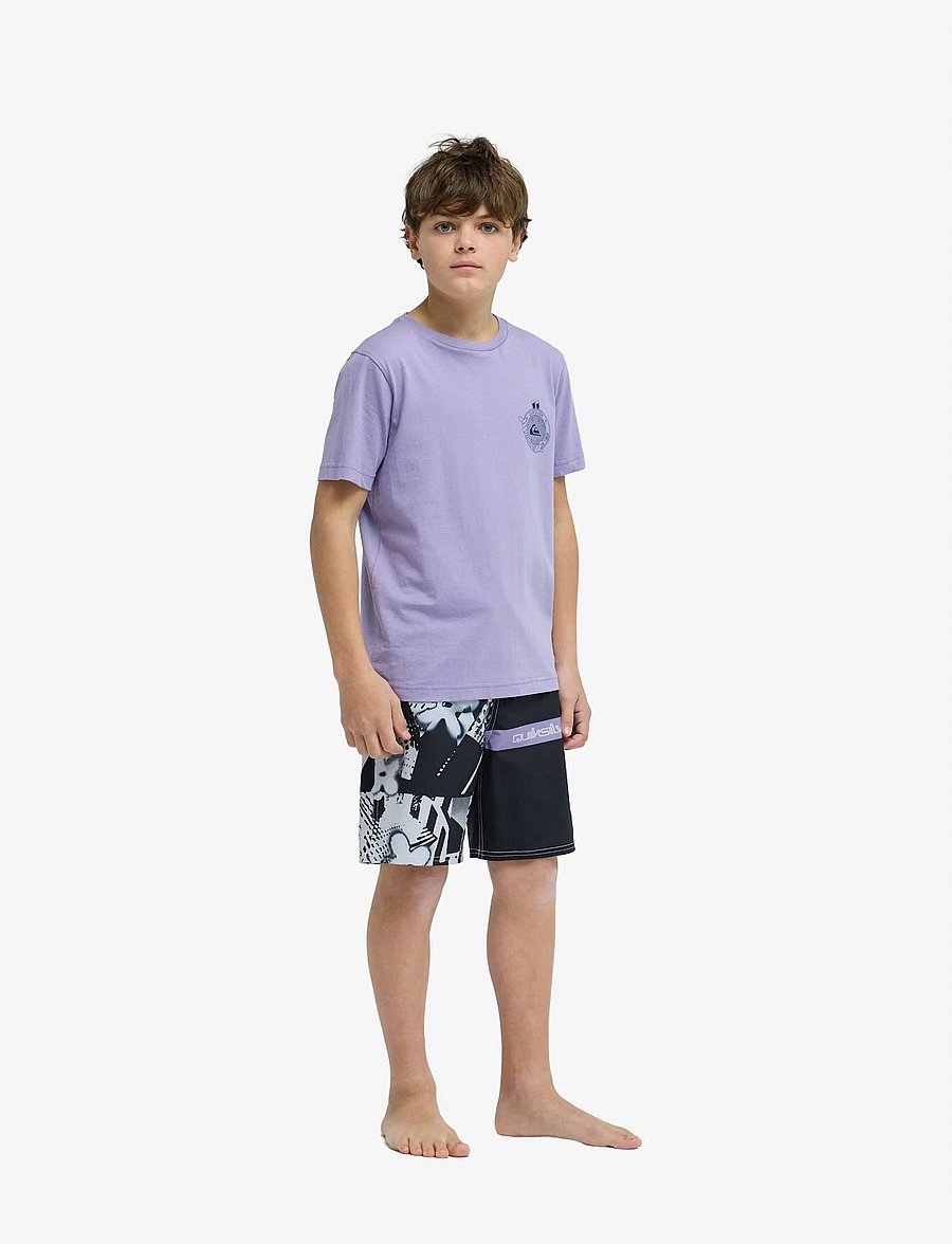 Quiksilver - SURFSILK STRAIGHT YTH 17 - badebukser - black block momentum - 4