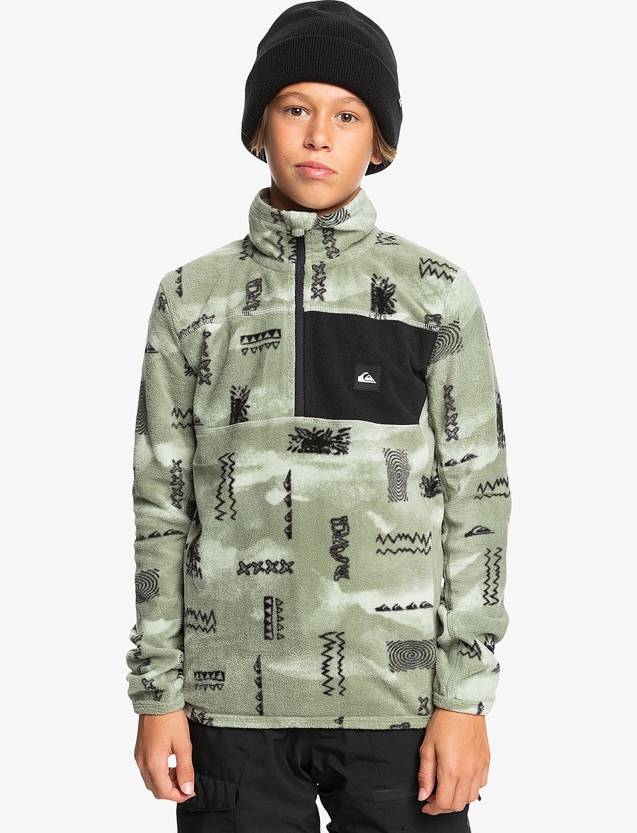 Quiksilver - AKER HZ YOUTH FLEECE - shadow checks desert sage - 0