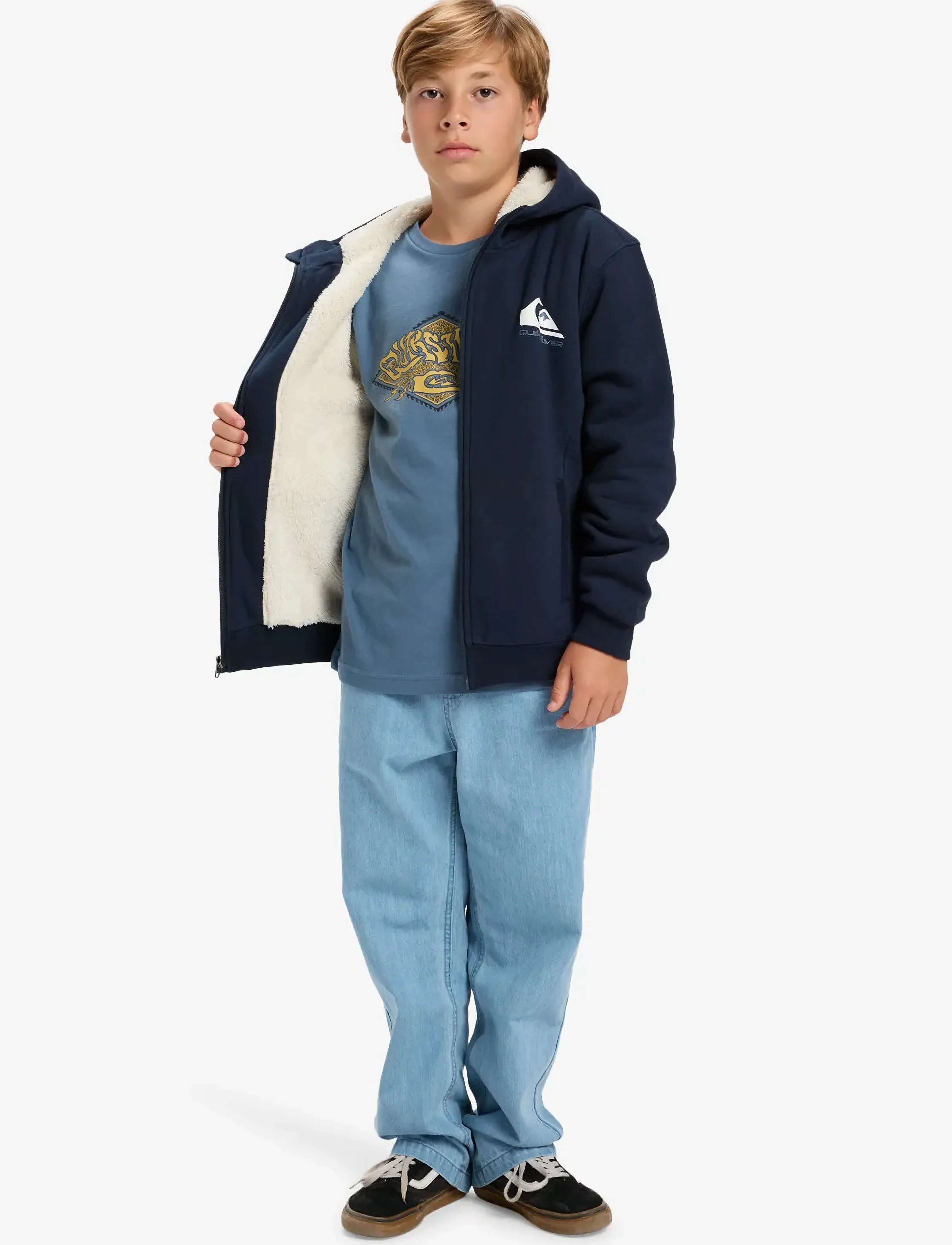 Quiksilver - FLEECE SHERPA YOUTH - fleecejacken - dark navy - 4