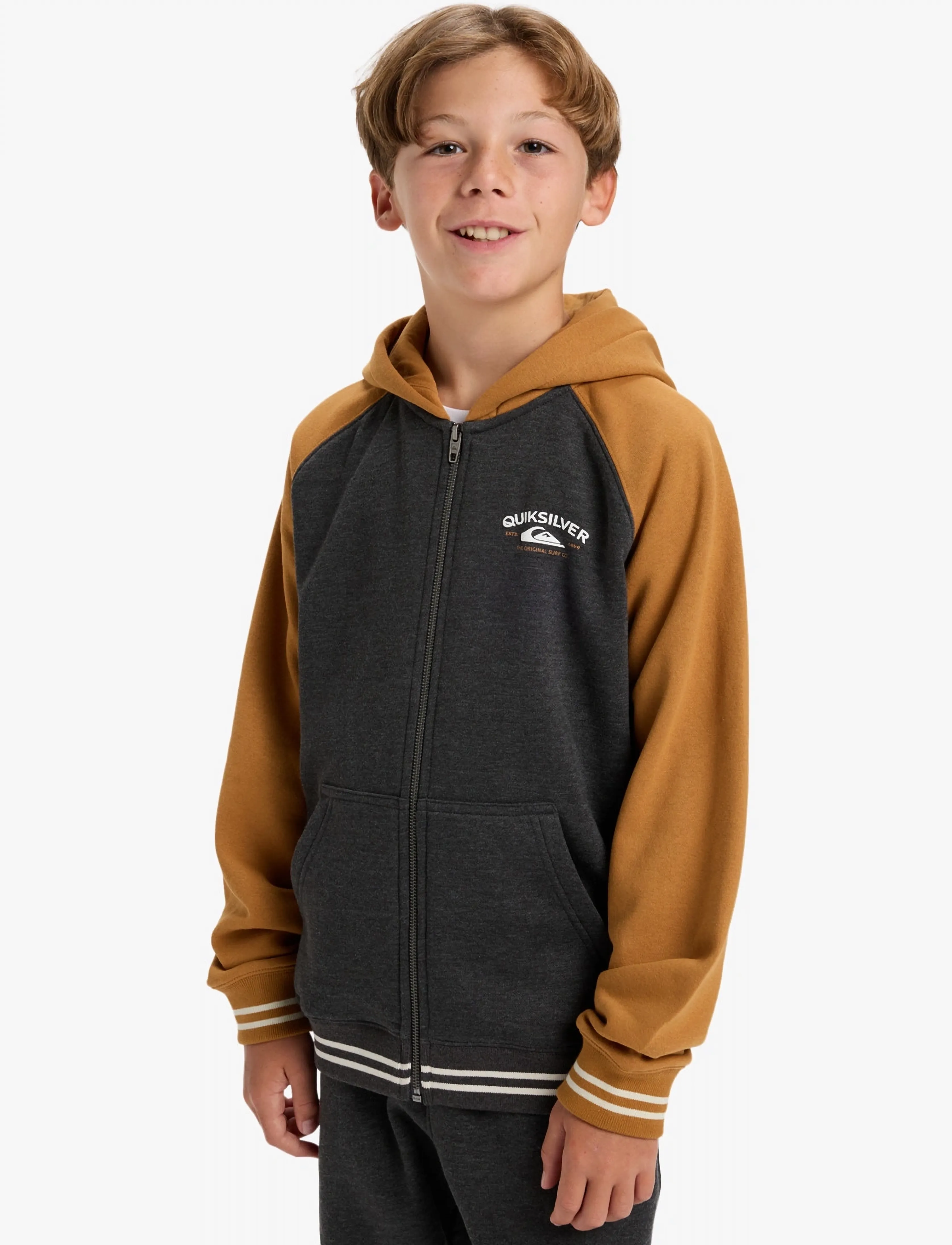 Quiksilver - KNOWLEDGE AREA FZ YOUTH - fleecejacken - almond - 4