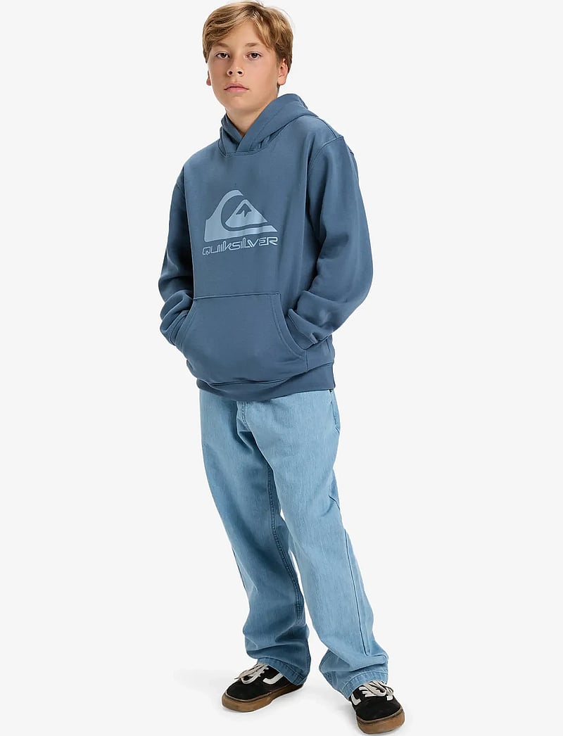 Quiksilver - COMP LOGO HOODIE YOUTH - huvtröjor - china blue - 4