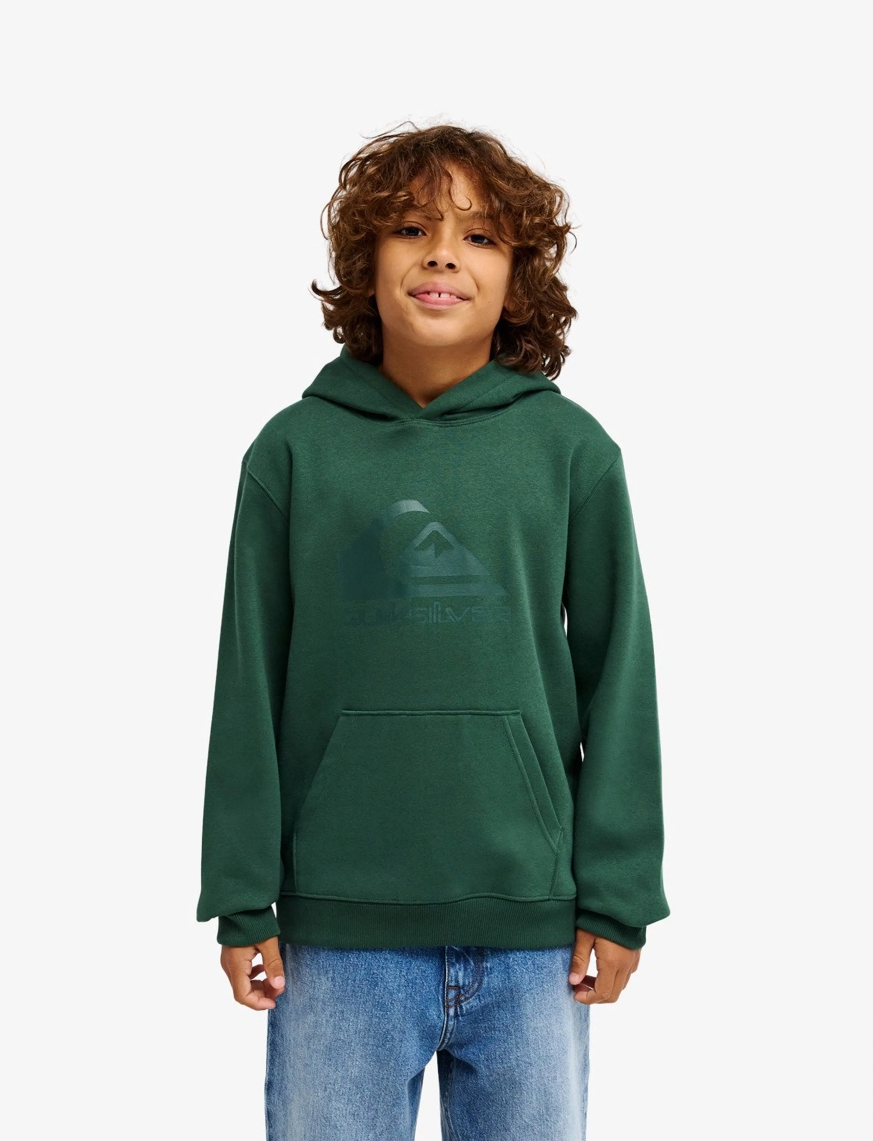 Quiksilver Comp Logo Hoodie Youth, Børn, Logo Hættetrøje, Grøn, Str: 14