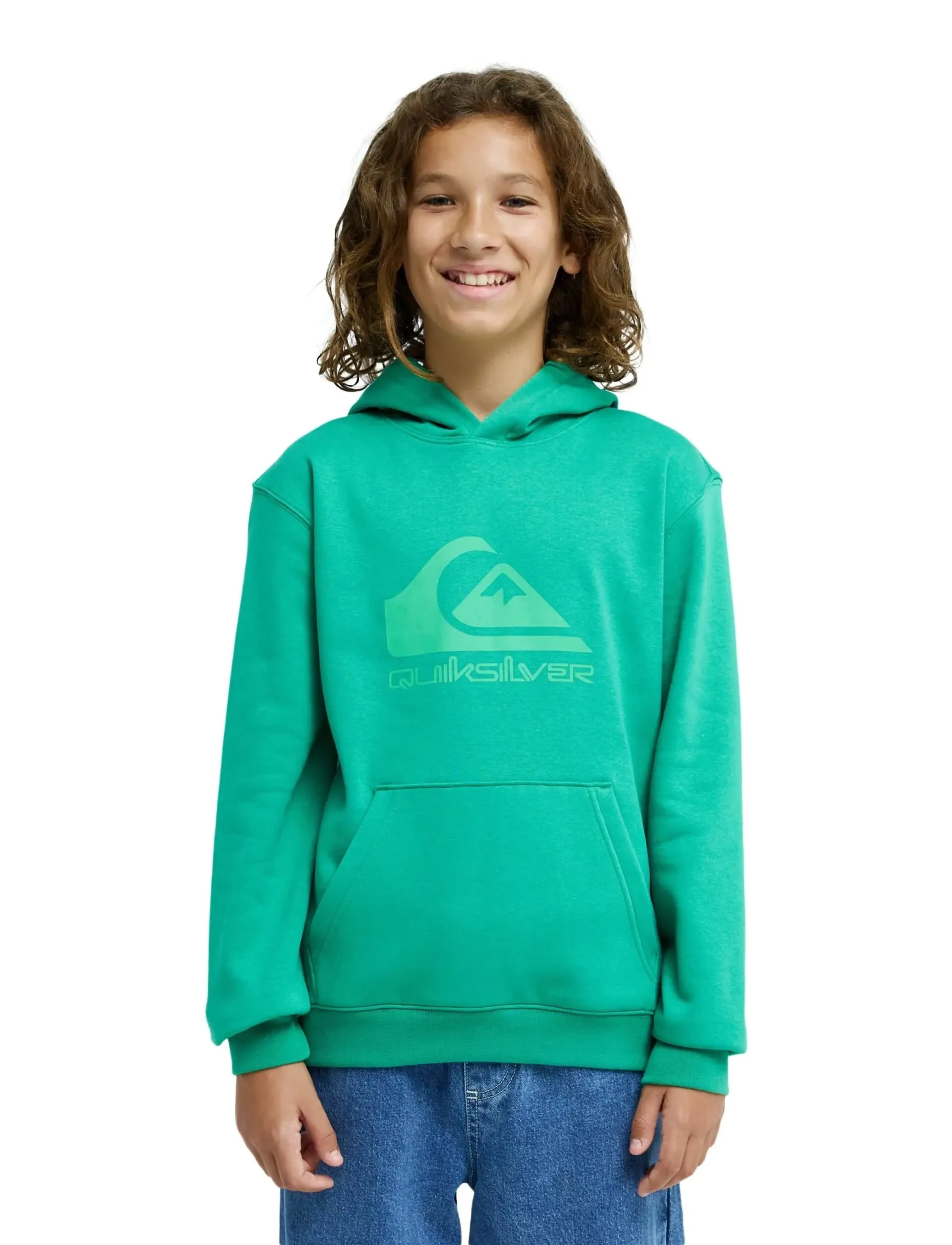 Quiksilver Comp Logo Hoodie Youth, 128, Sweatshirts & Hoodies, Grün - Kinder