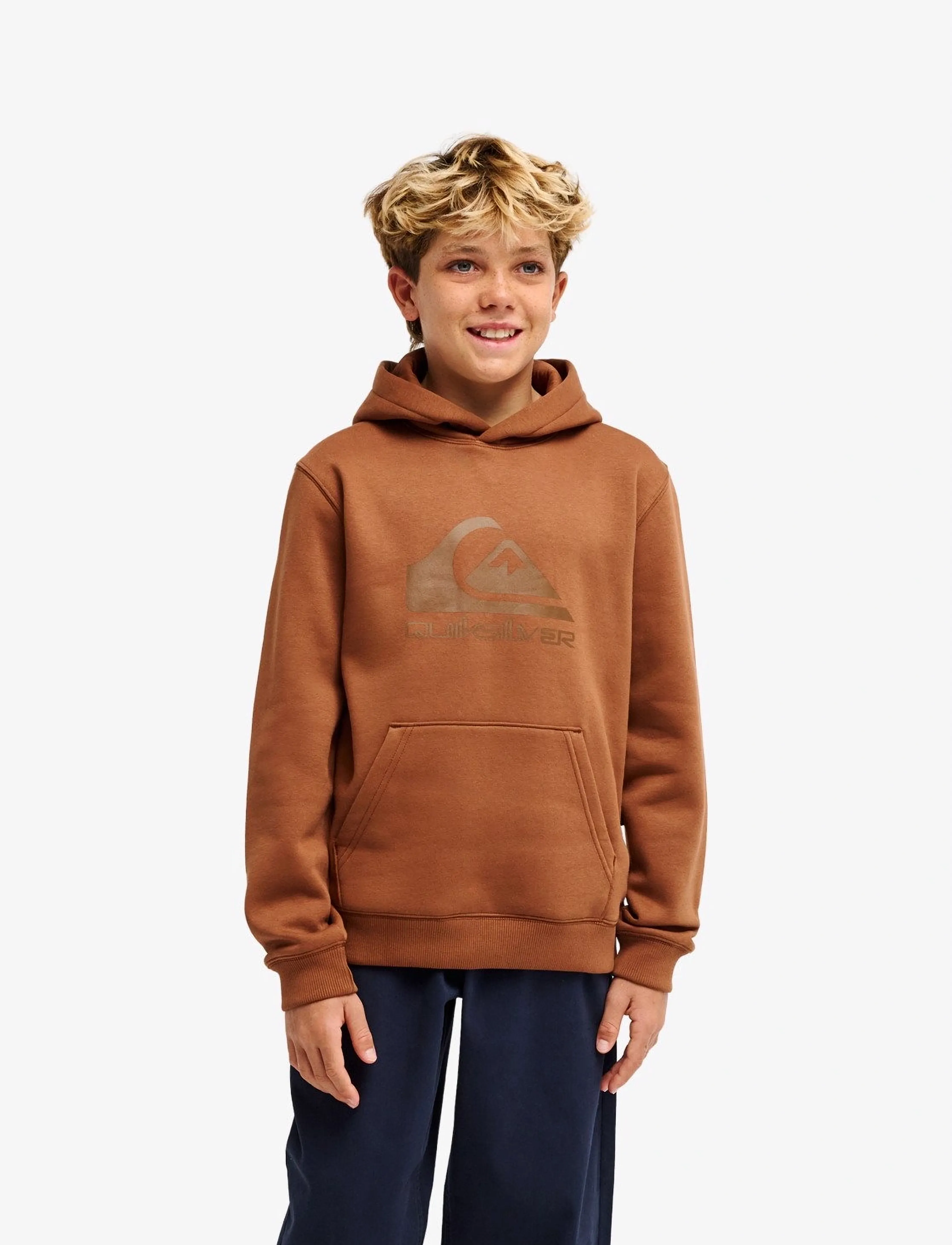 Quiksilver Comp Logo Hoodie Youth, 16, Sweatshirts & Hoodies, Orange - Kinder
