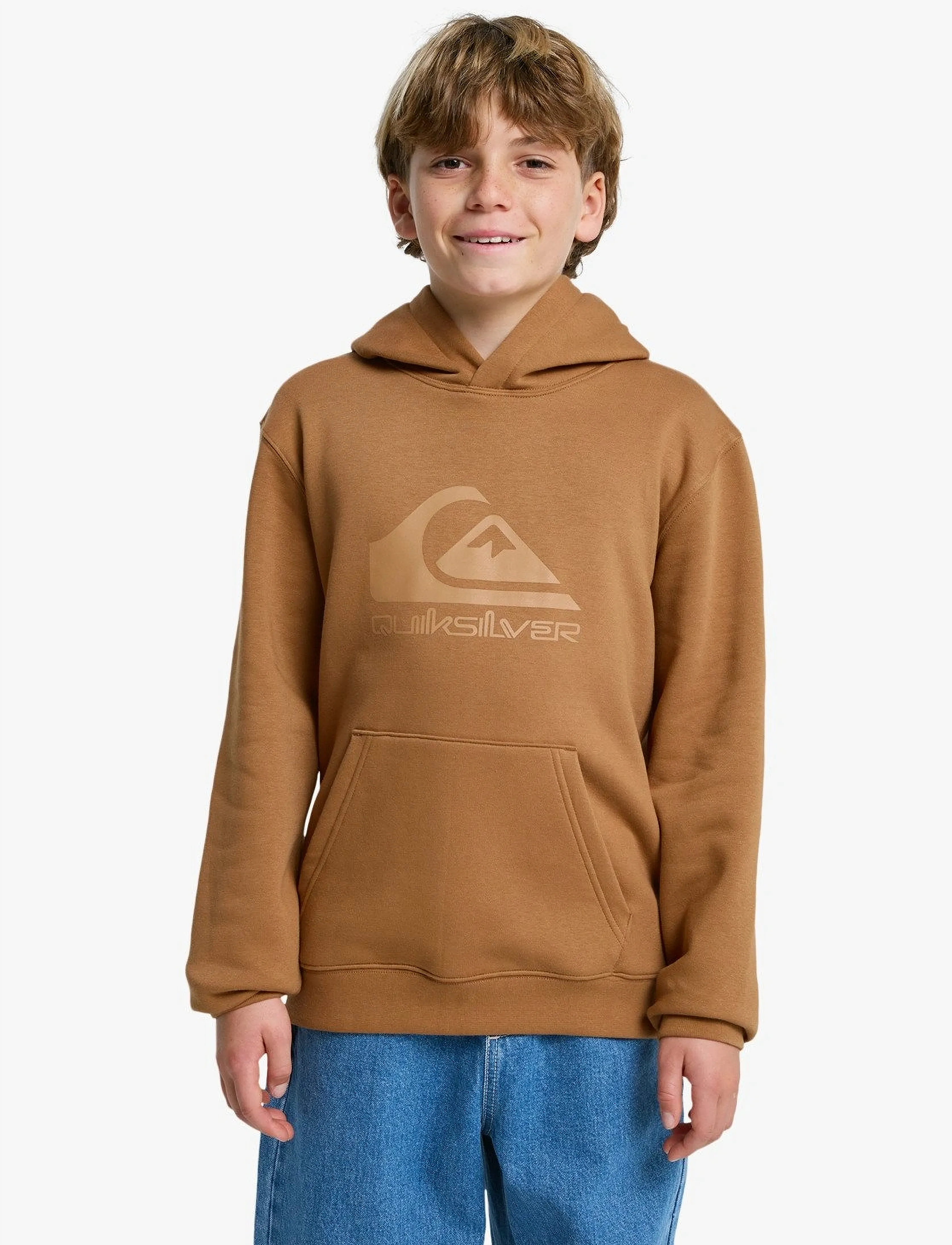Quiksilver Comp Logo Hoodie Youth, 152, Sweatshirts & Hoodies, Braun - Kinder