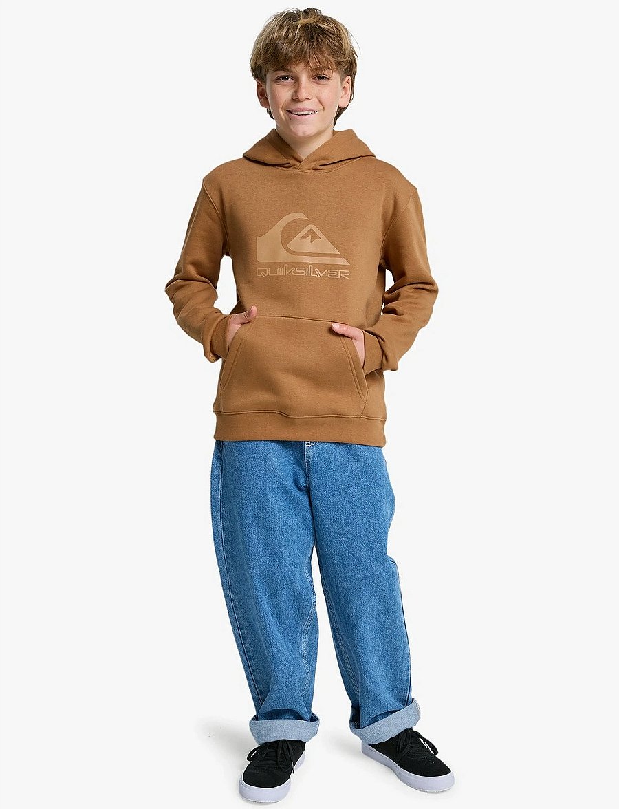 Quiksilver - COMP LOGO HOODIE YOUTH - huvtröjor - tobacco brown - 3