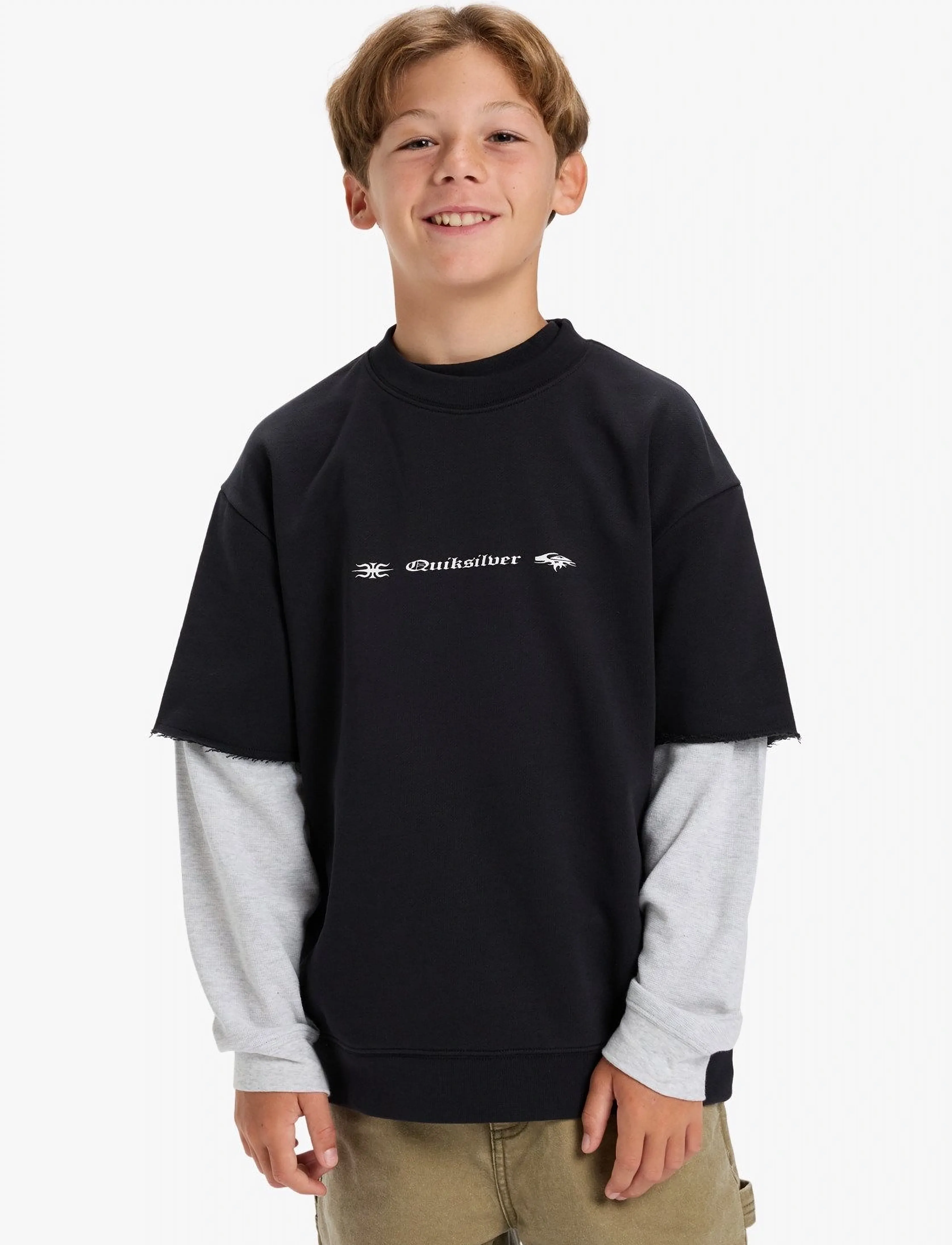 Quiksilver OPENBAR CREW YOUTH - Sweatshirts - BLACK / black