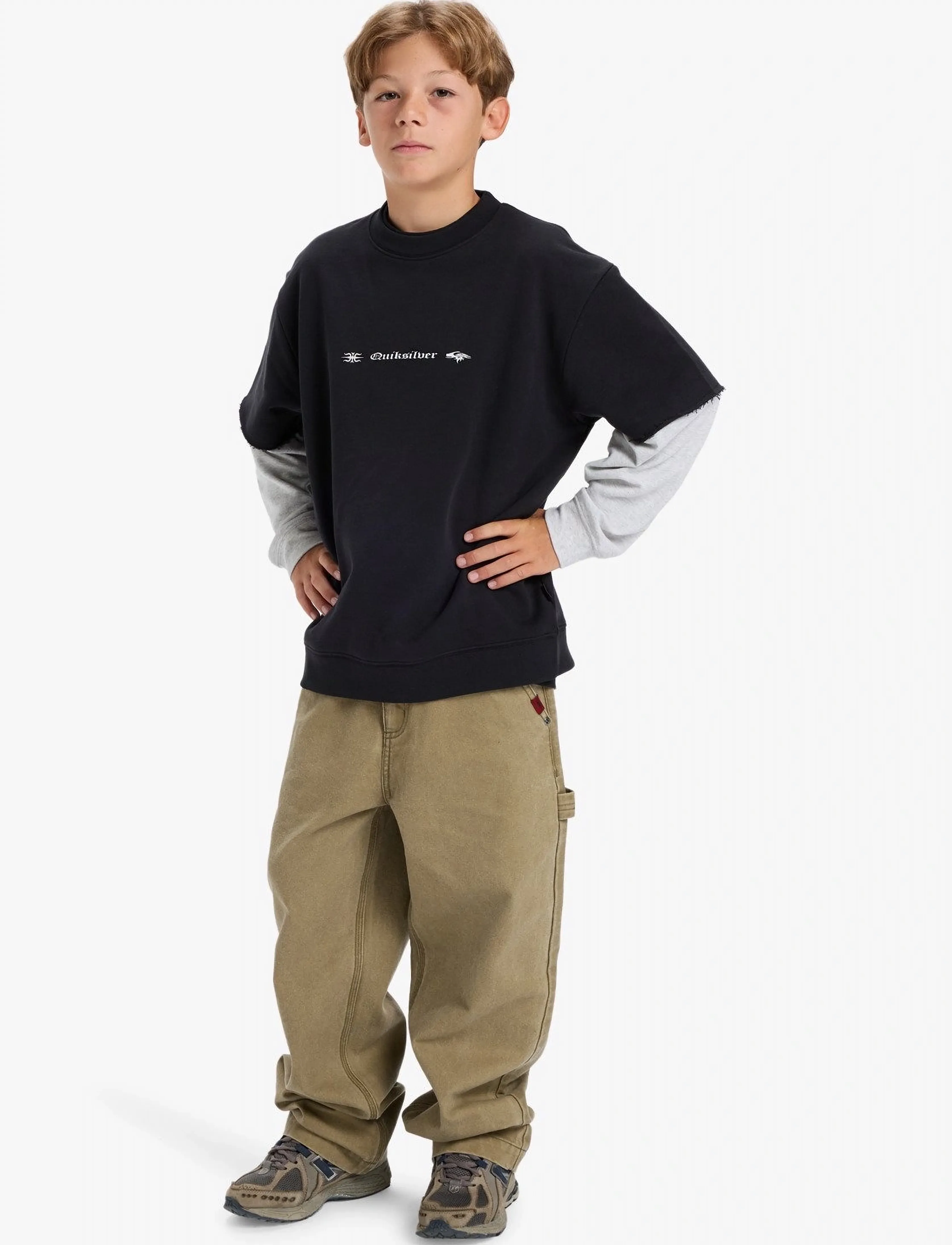 Quiksilver - OPENBAR CREW YOUTH - sweatshirts - black - 4