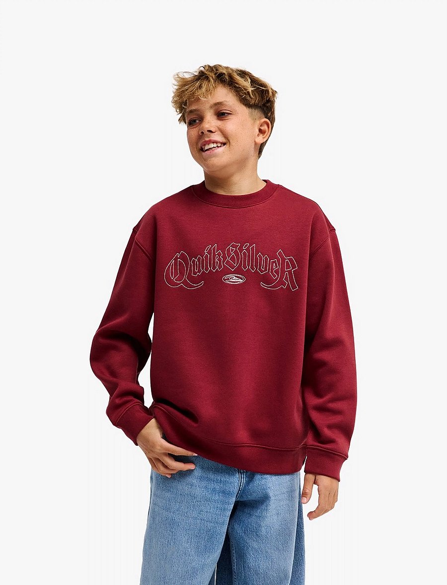 Quiksilver - GRAPHIC CREW OVERSIZED YOUTH - sweatshirts - oxblood red - 0
