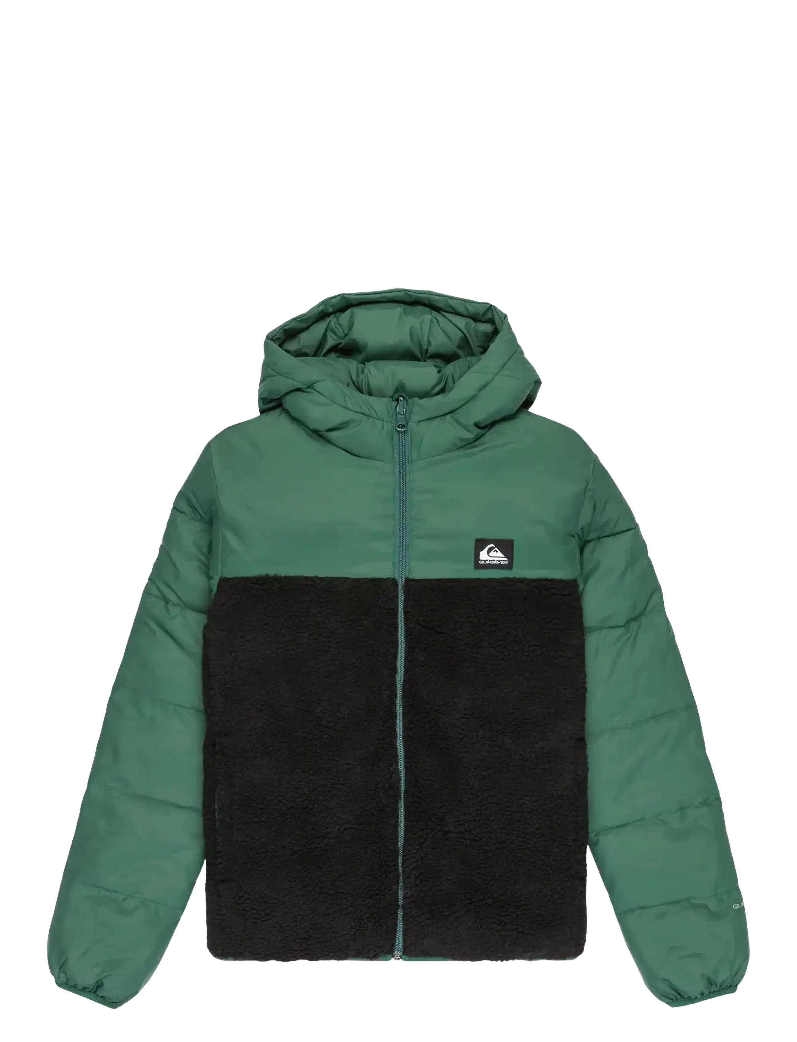 Quiksilver Scaly Reversible Youth, Børn, Ungdom Vendbar Pufferjakke, Grøn, Str: 164