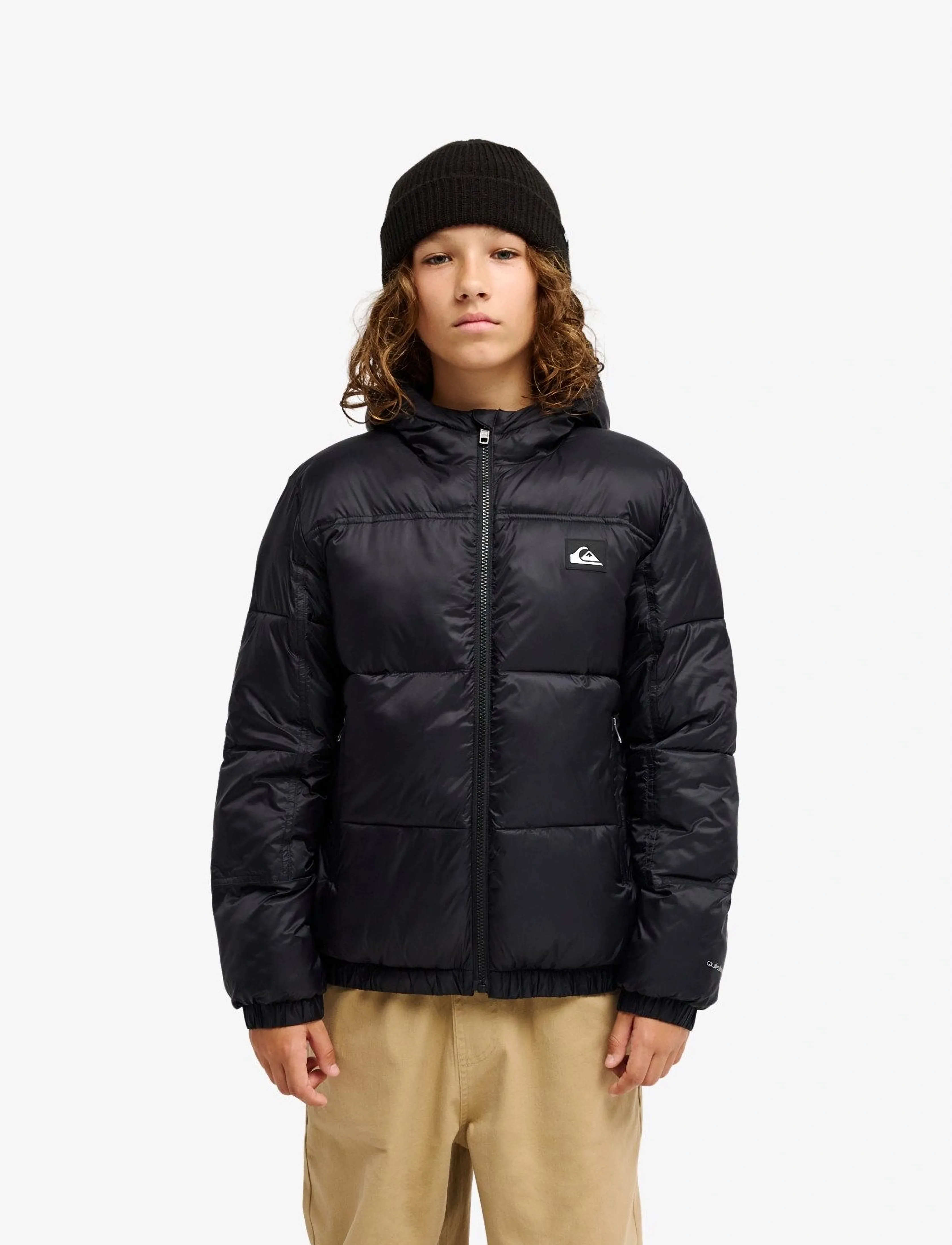 Quiksilver Cold Days Youth Jacket, 12, Jackets & Coats, Schwarz - Puffer Padded, Kinder