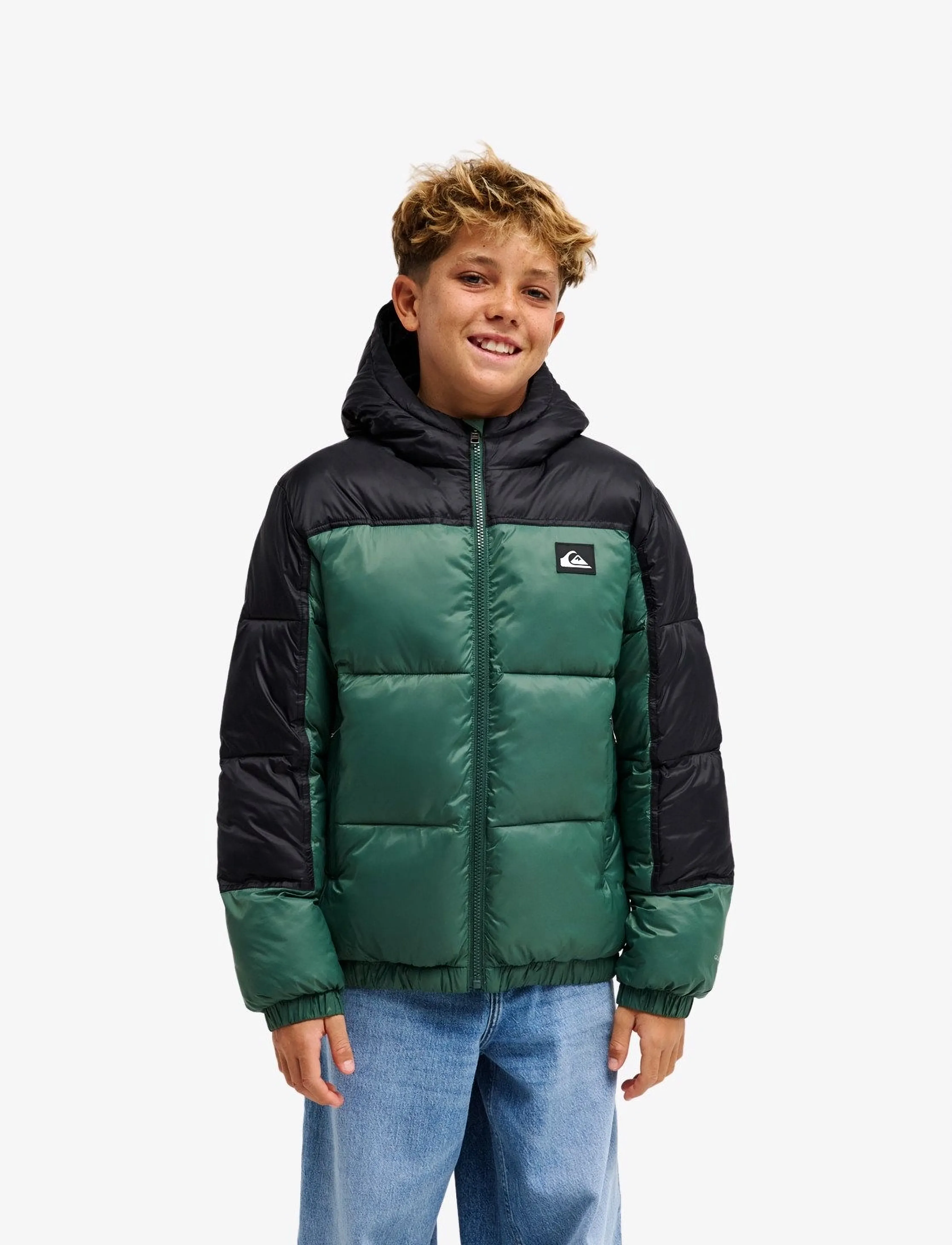 Quiksilver Cold Days Youth Jacket, 14, Jackets & Coats, Grün - Puffer Padded, Kinder