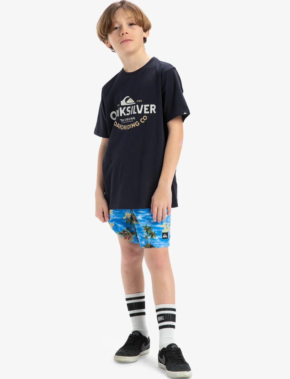 Quiksilver - EVERYDAY STRAIGHT VOLLEY YTH14 - maudymosi šortai - coronet blue naturama - 4