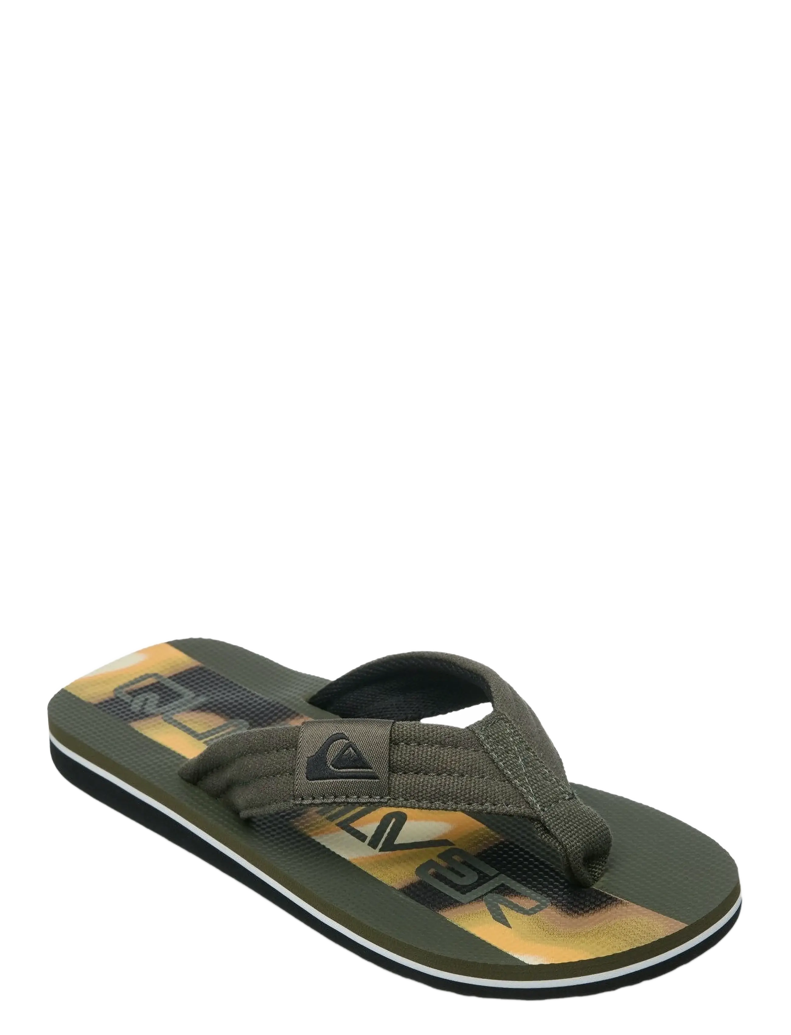 Quiksilver MOLOKAI LAYBACK 26 YOUTH - Flip-Flops & Badeschuhe - GRAPE LEAF HOLMES / khaki/green