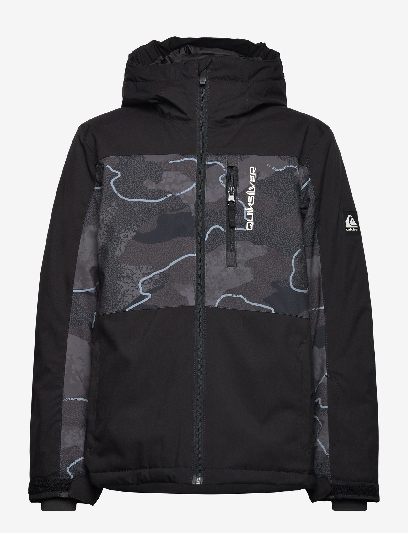 Quiksilver - SIDE HIT PRINTED YOUTH JK - skijakker - camostrokes true black - 0