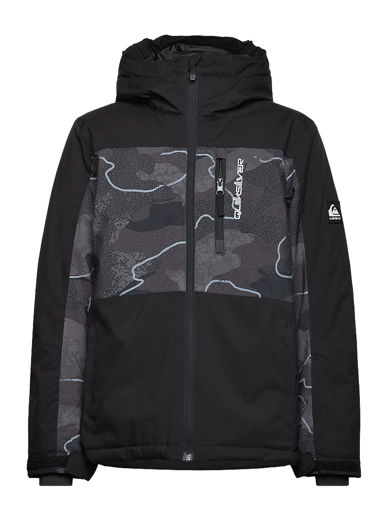 Quiksilver - SIDE HIT PRINTED YOUTH JK - skijacken - camostrokes true black - 1