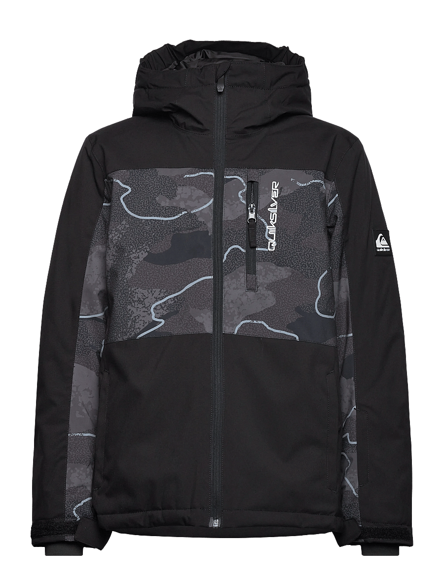 Quiksilver - SIDE HIT PRINTED YOUTH JK - skijacken - camostrokes true black - 1