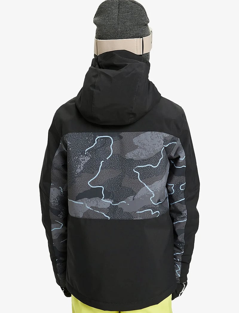 Quiksilver - SIDE HIT PRINTED YOUTH JK - skijacken - camostrokes true black - 3