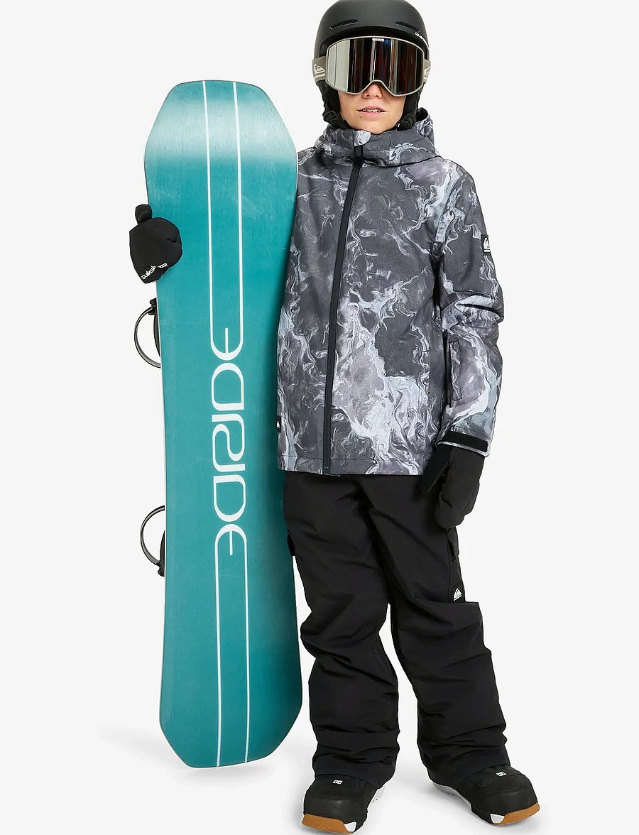 Quiksilver - MISSION PRINTED YOUTH JK - skijakker - thermostamp grayscale - 4
