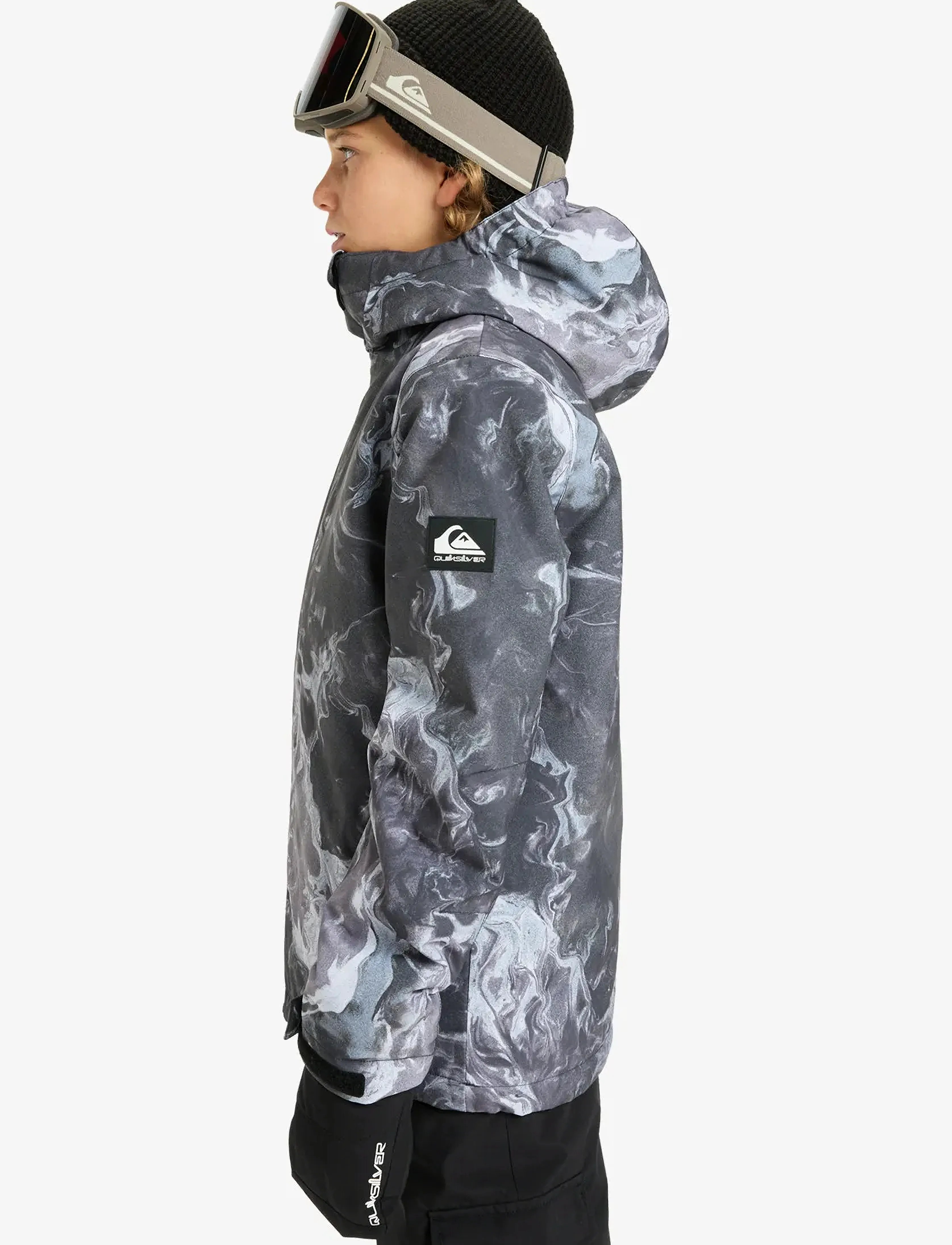 Quiksilver - MISSION PRINTED YOUTH JK - skijakker - thermostamp grayscale - 5