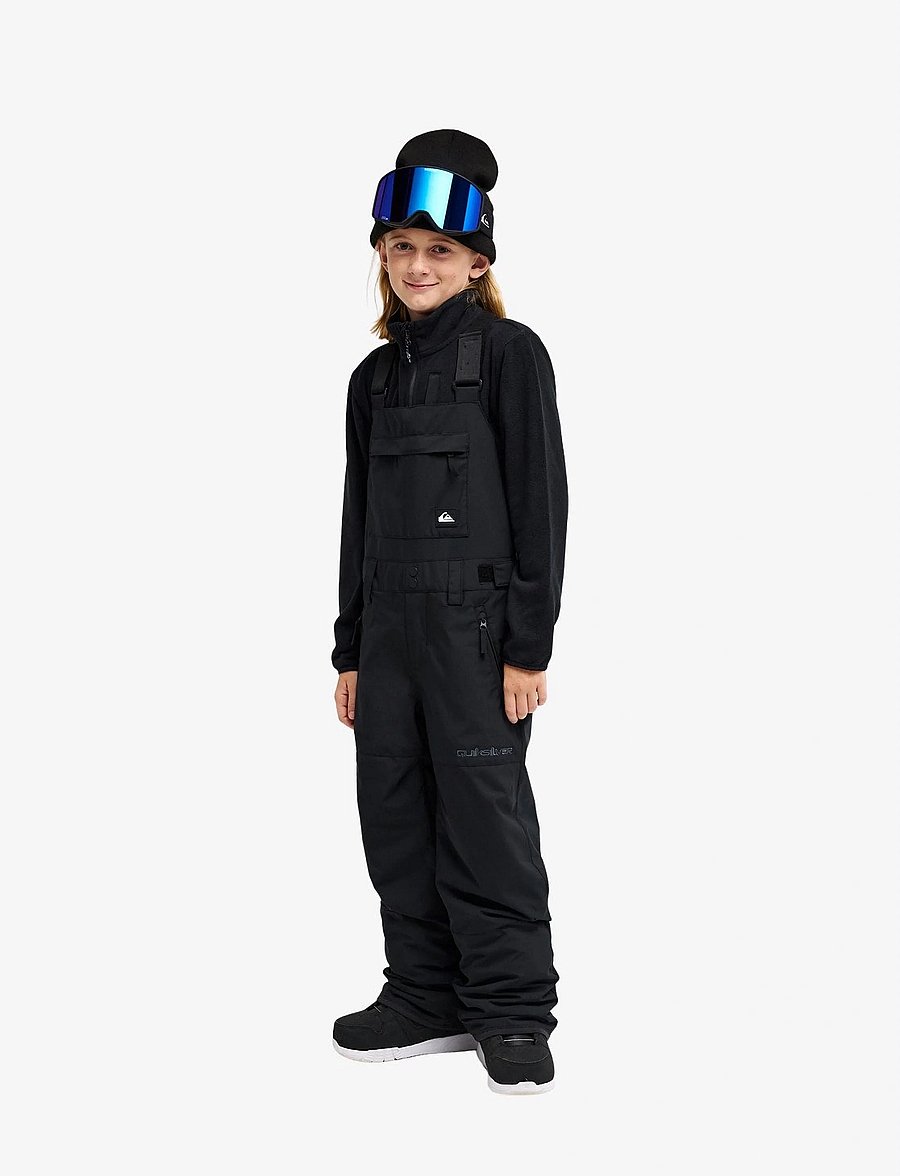 Quiksilver - MASH UP YOUTH BIB - vinterbyxor - true black - 0