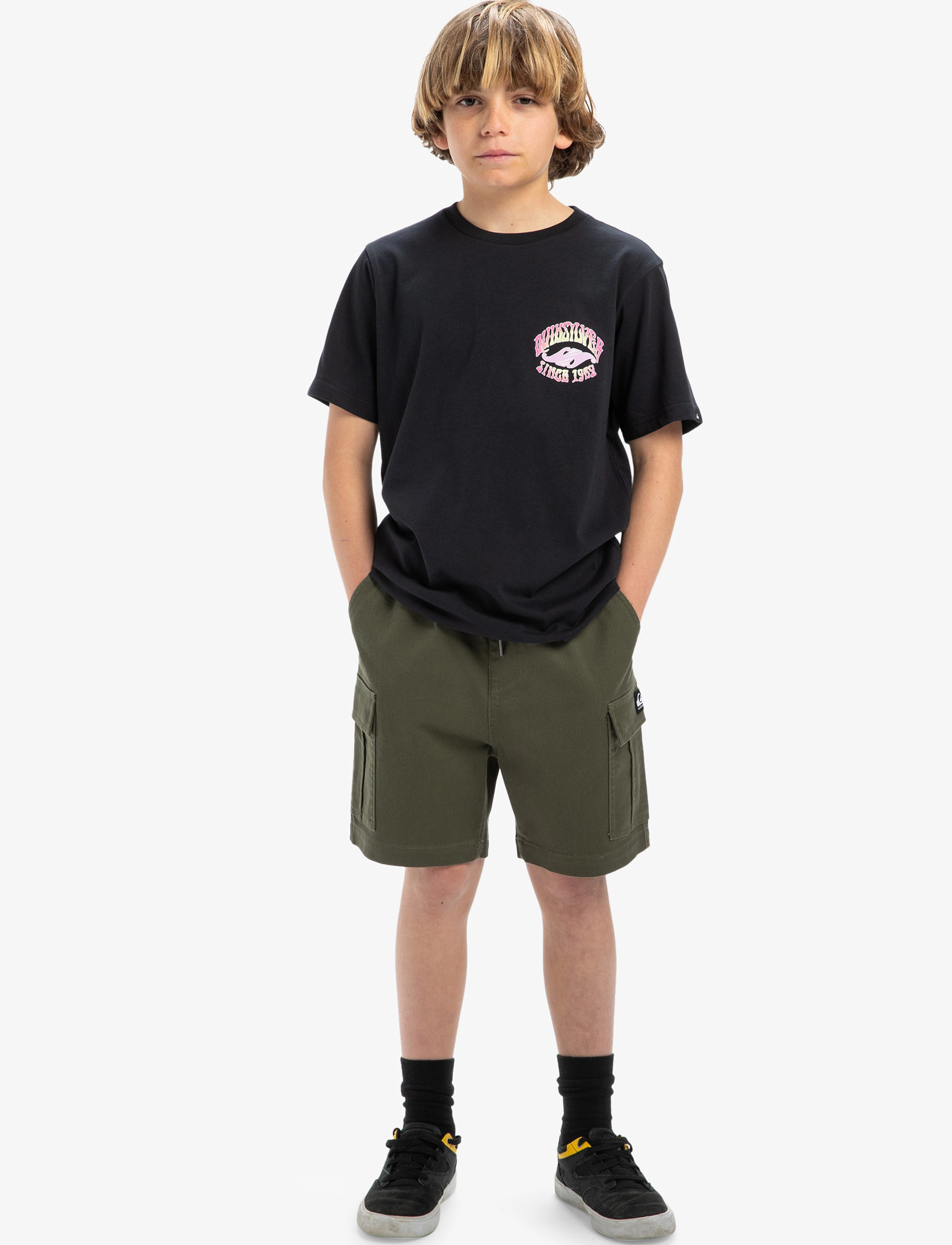 Quiksilver - TAXER CARGO YOUTH - sportsshorts - lead gray - 4