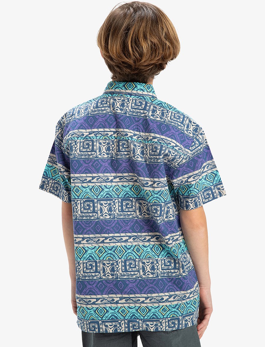 Quiksilver - GLOBAL HEAT SS YOUTH - sportieve tops - aqua sky global heat 32x32 - 3