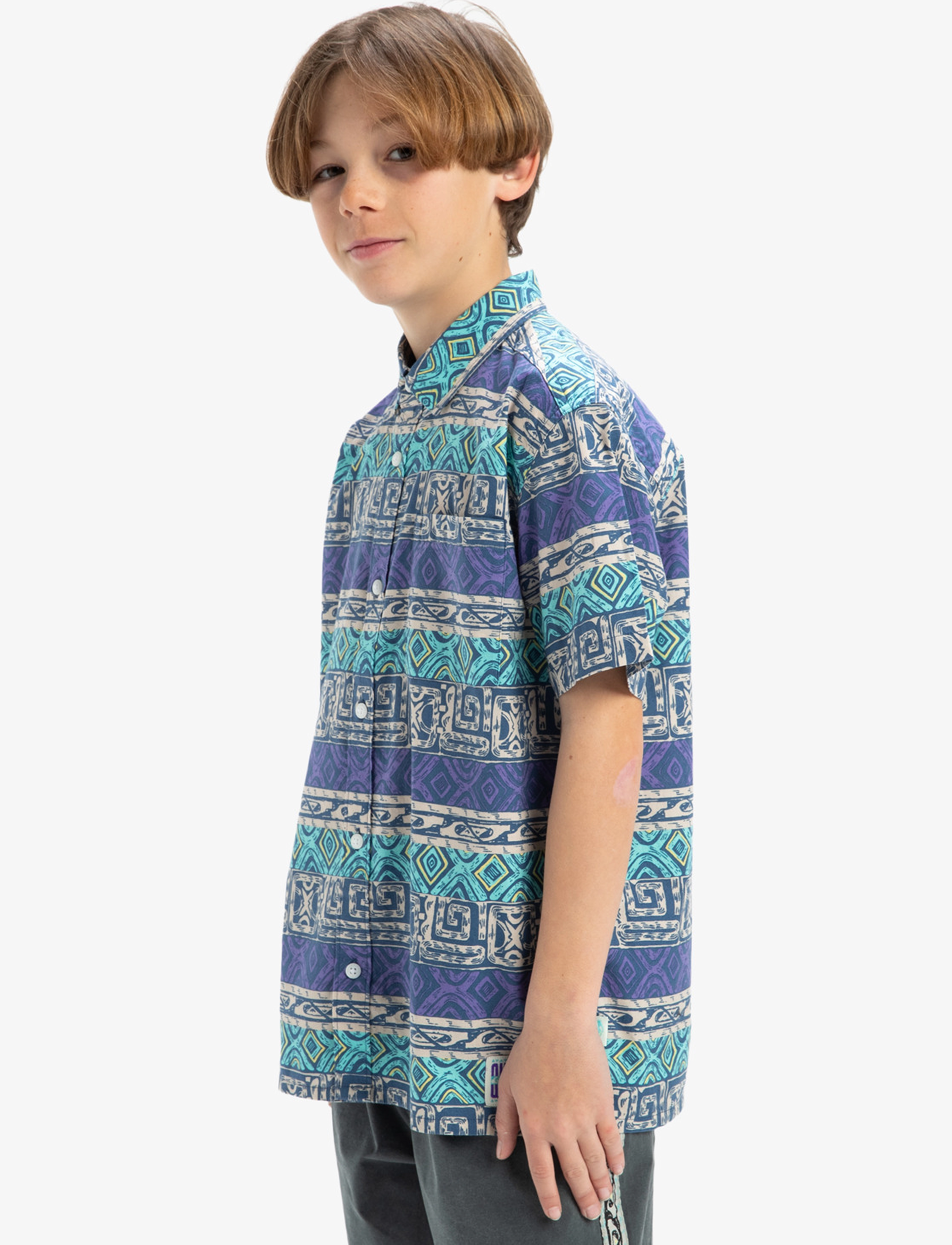 Quiksilver - GLOBAL HEAT SS YOUTH - sports tops - aqua sky global heat 32x32 - 5