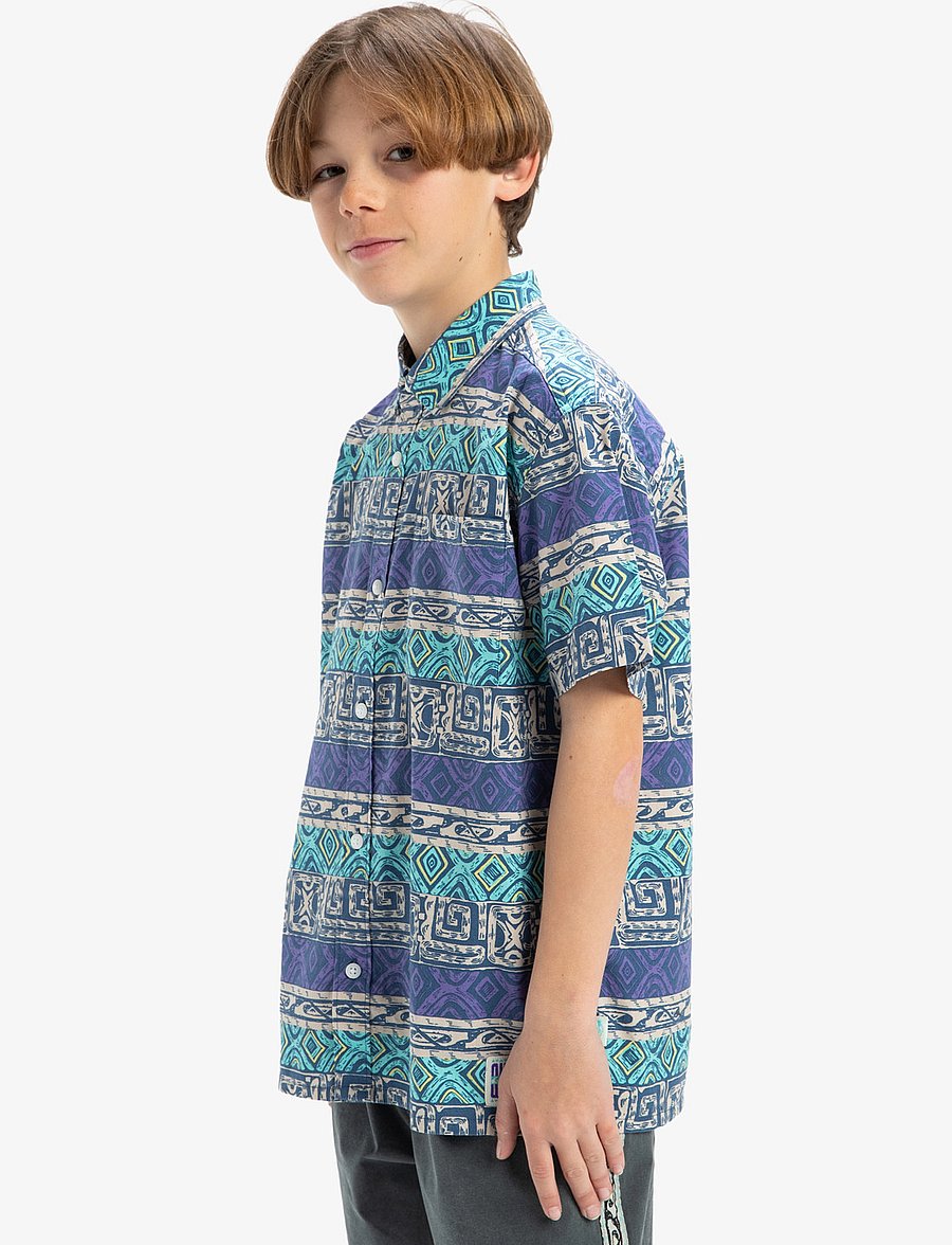 Quiksilver - GLOBAL HEAT SS YOUTH - sportieve tops - aqua sky global heat 32x32 - 5