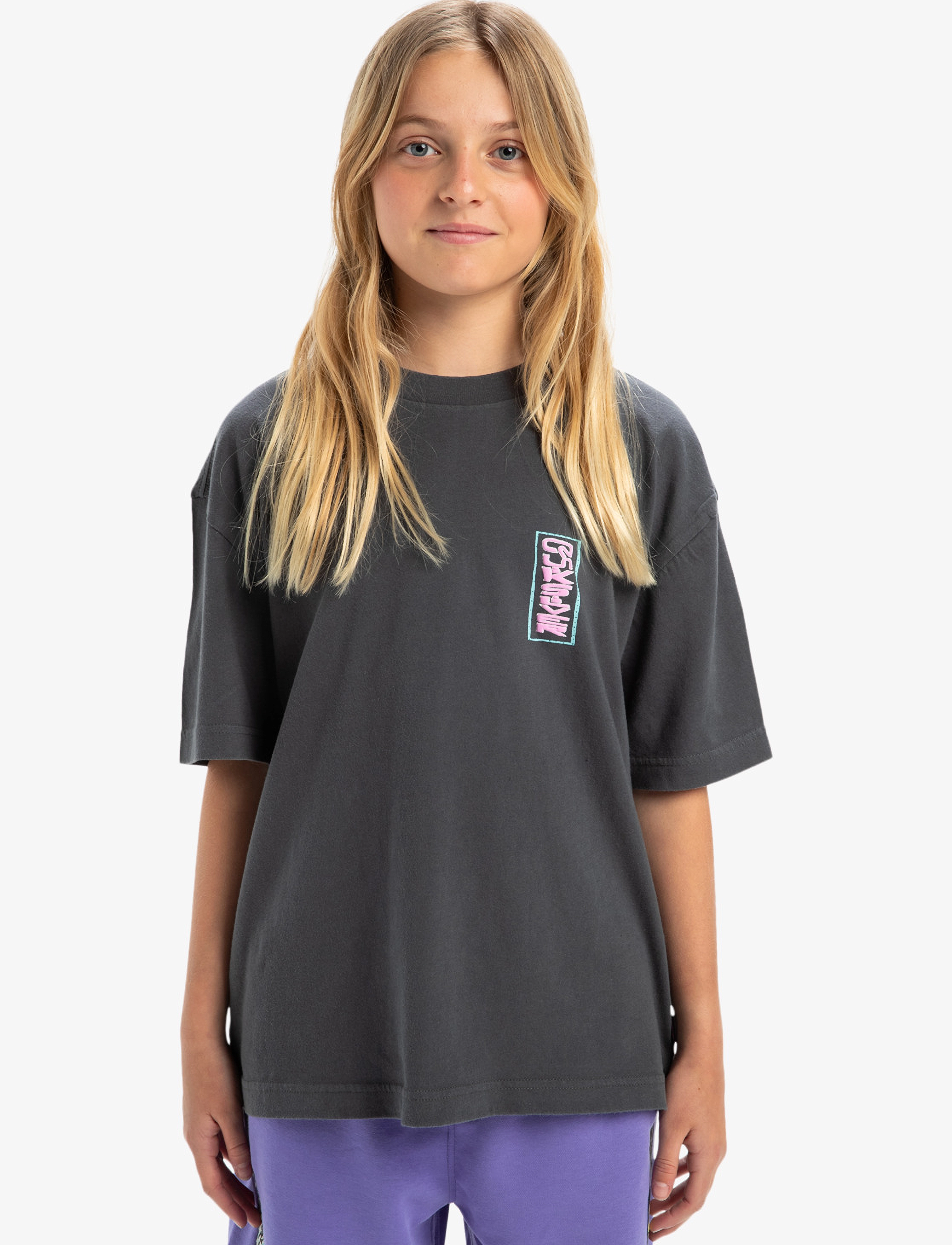 Quiksilver GH QS SUNRISE BOWL SS YTH - Kortærmede T-shirts - DARK SHADOW / grey