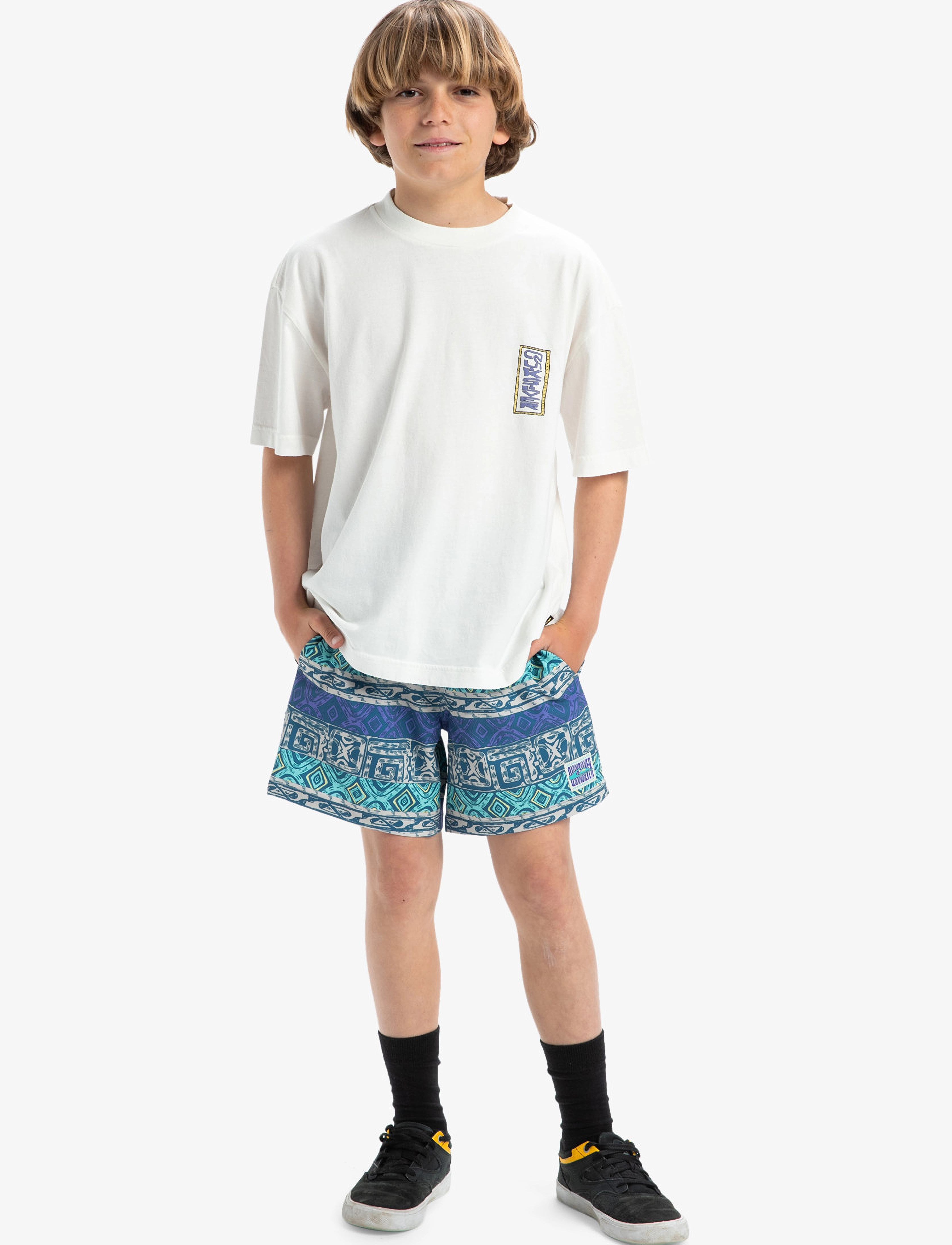 Quiksilver - GH QS SUNRISE BOWL SS YTH - kortermede t-skjorter - snow white - 4