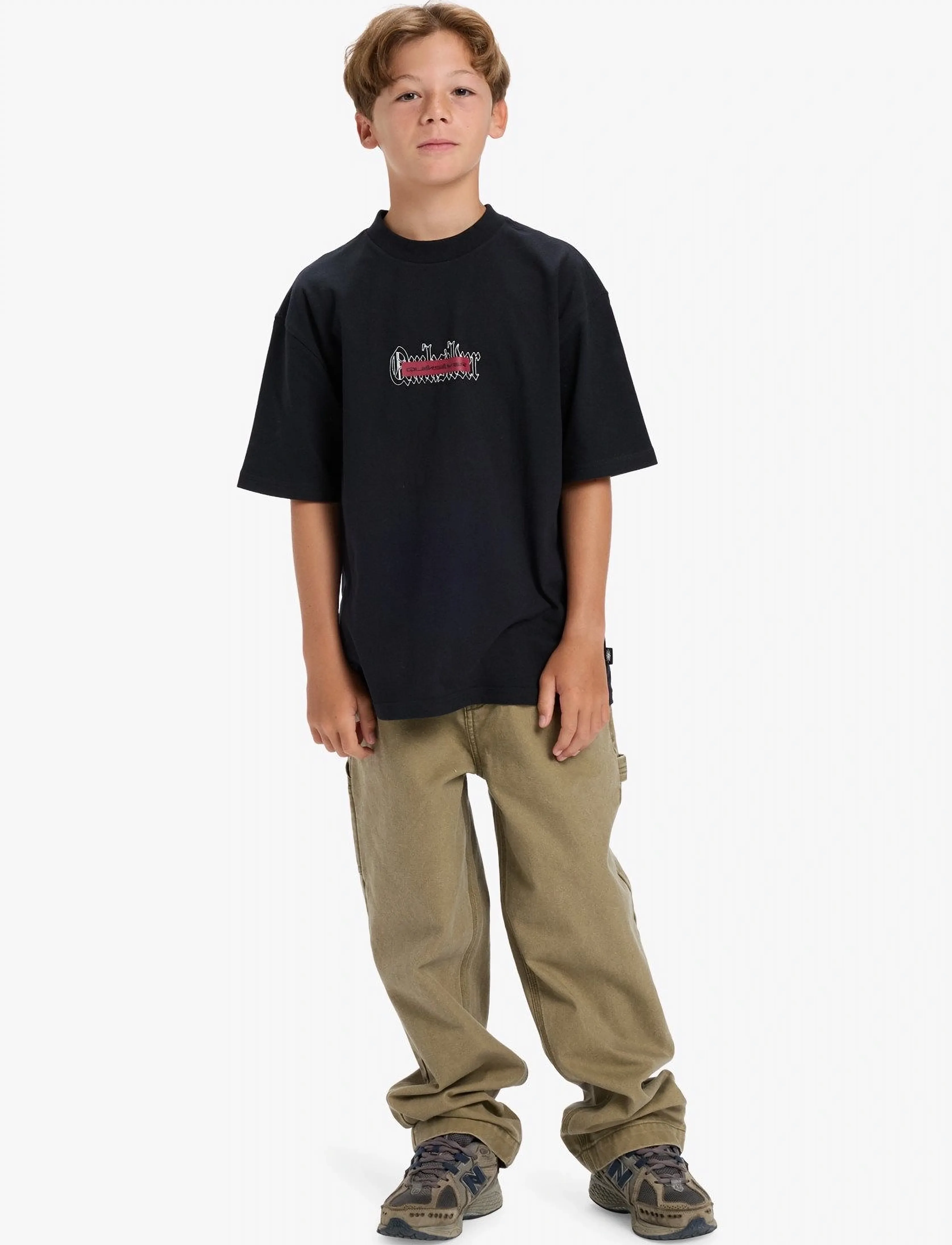 Quiksilver - MERCURY DOUBLE UP SS TEE YTH - kortærmede t-shirts - black - 4