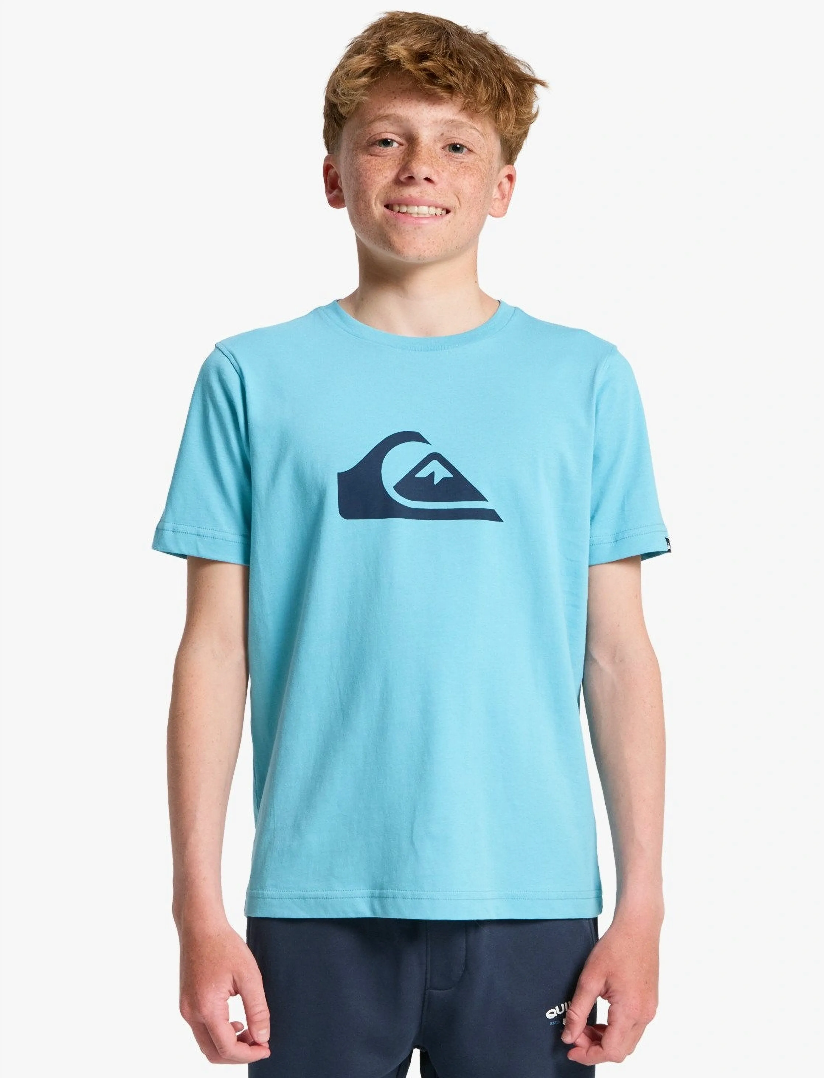 Quiksilver EV COMP LOGO SS YOUTH - Topy i Koszulki - AQUA / blue