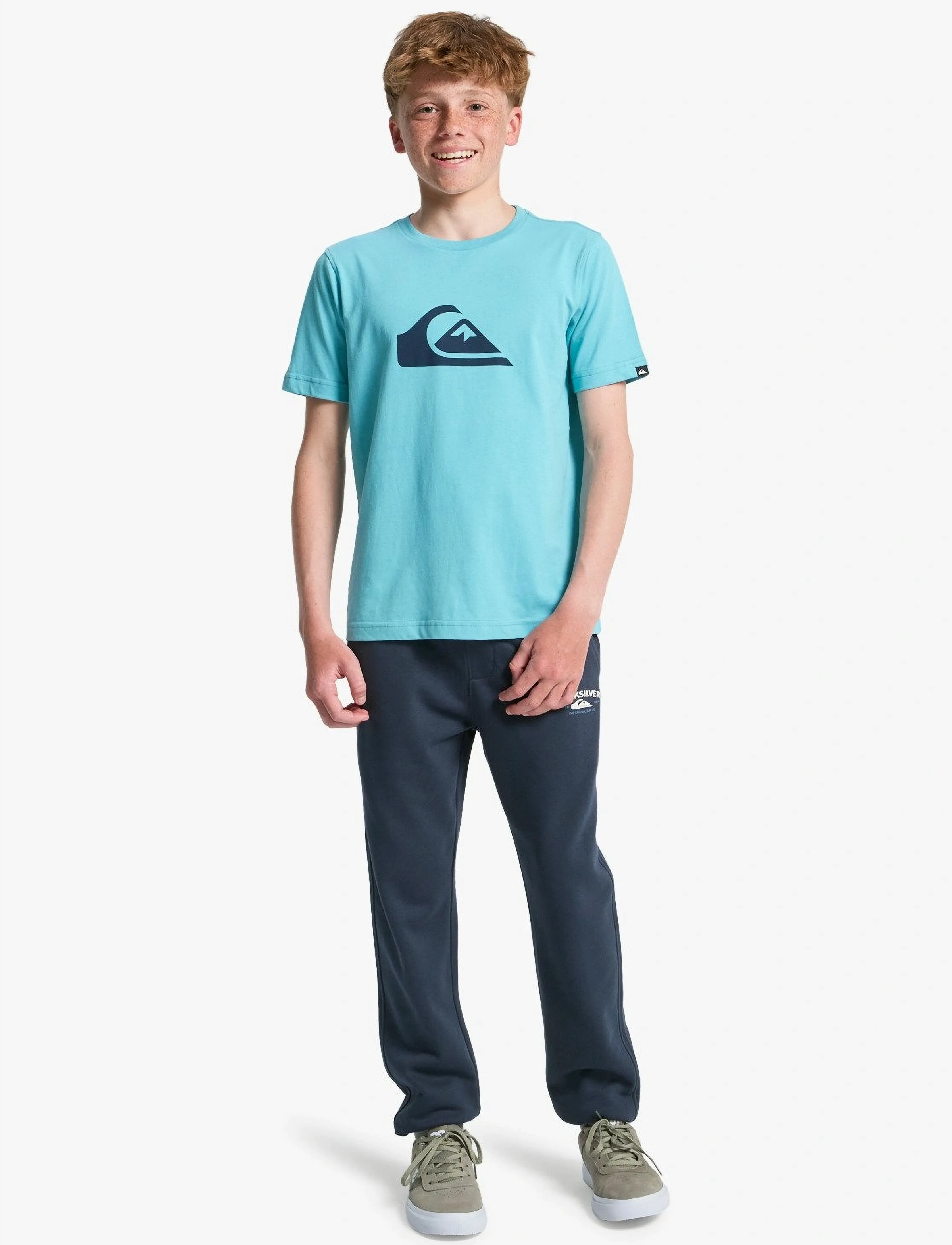 Quiksilver - EV COMP LOGO SS YOUTH - short-sleeved t-shirts - aqua - 4
