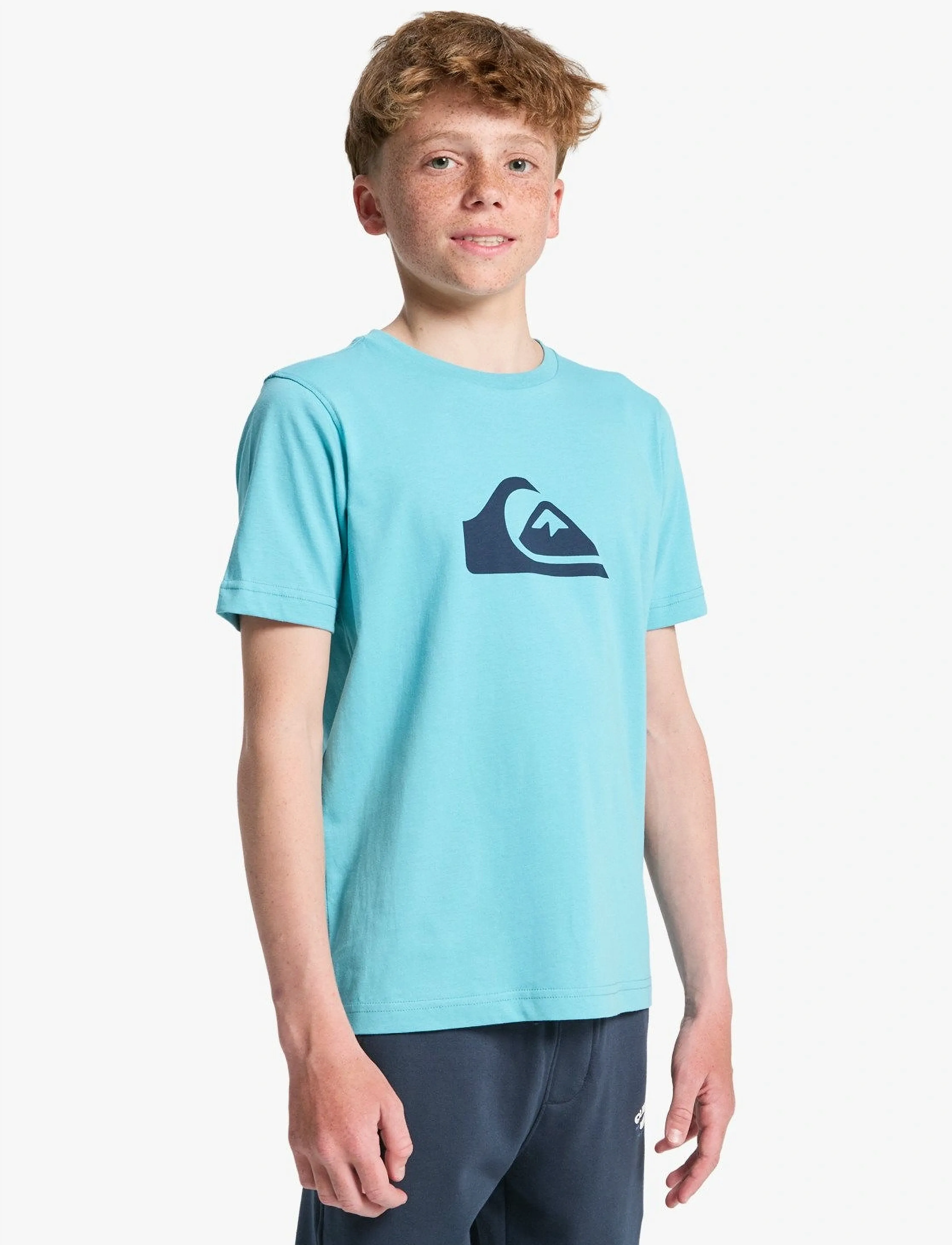 Quiksilver - EV COMP LOGO SS YOUTH - short-sleeved t-shirts - aqua - 5