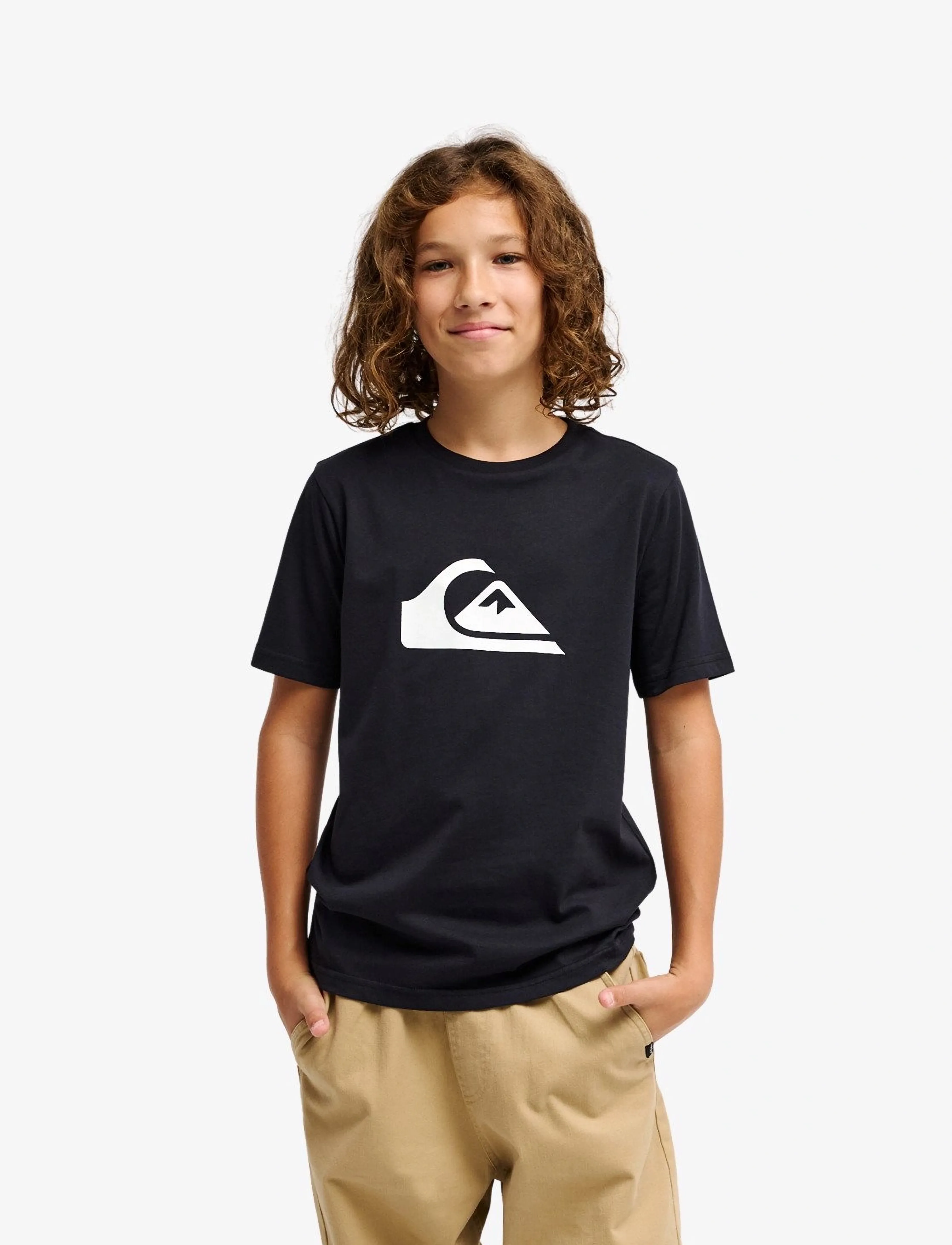 Quiksilver Ev Comp Logo Ss Youth, 14, T-shirts, Schwarz - Short-sleeved, Kinder