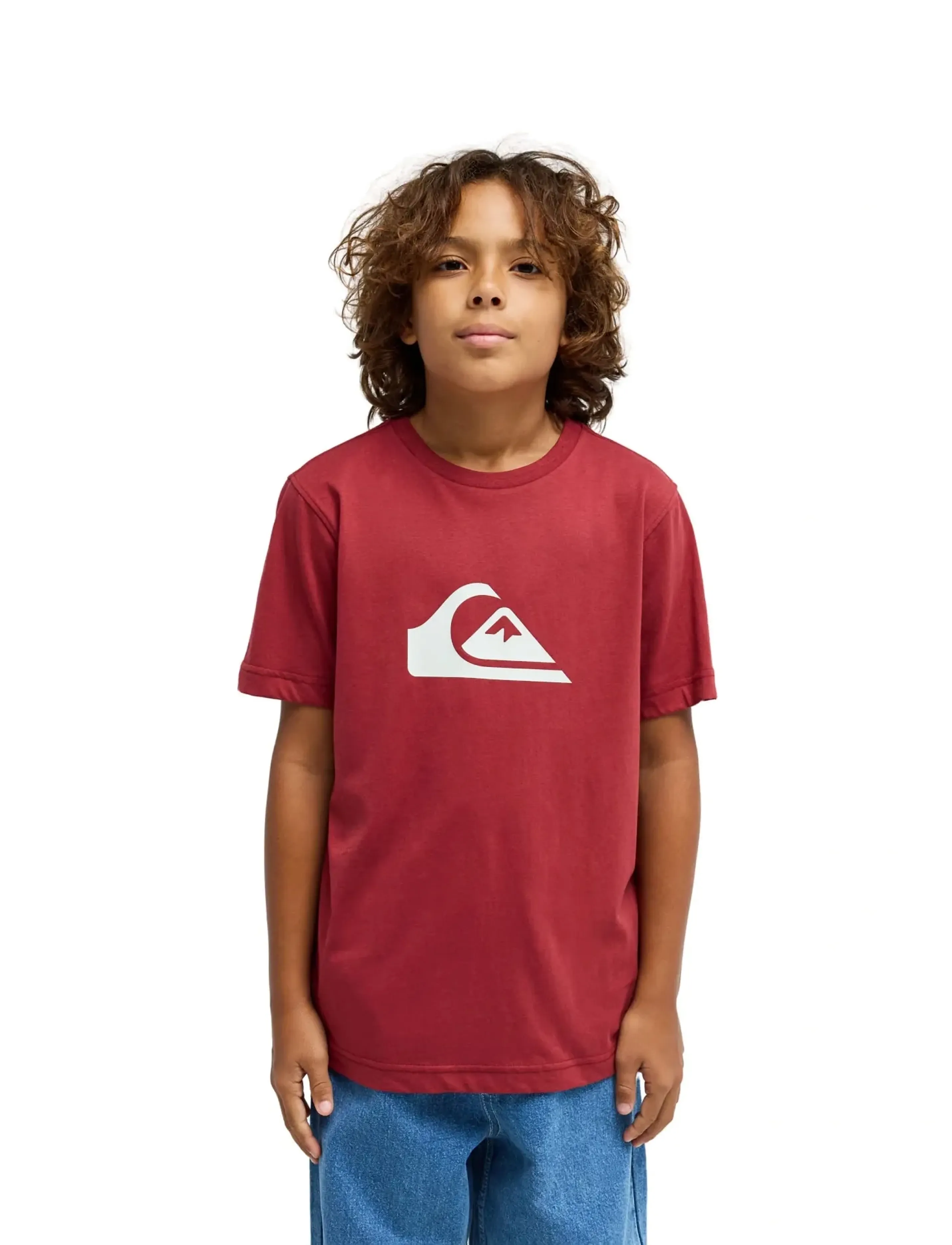 Quiksilver EV COMP LOGO SS YOUTH - Topy i Koszulki - BURNT RUSSET / red