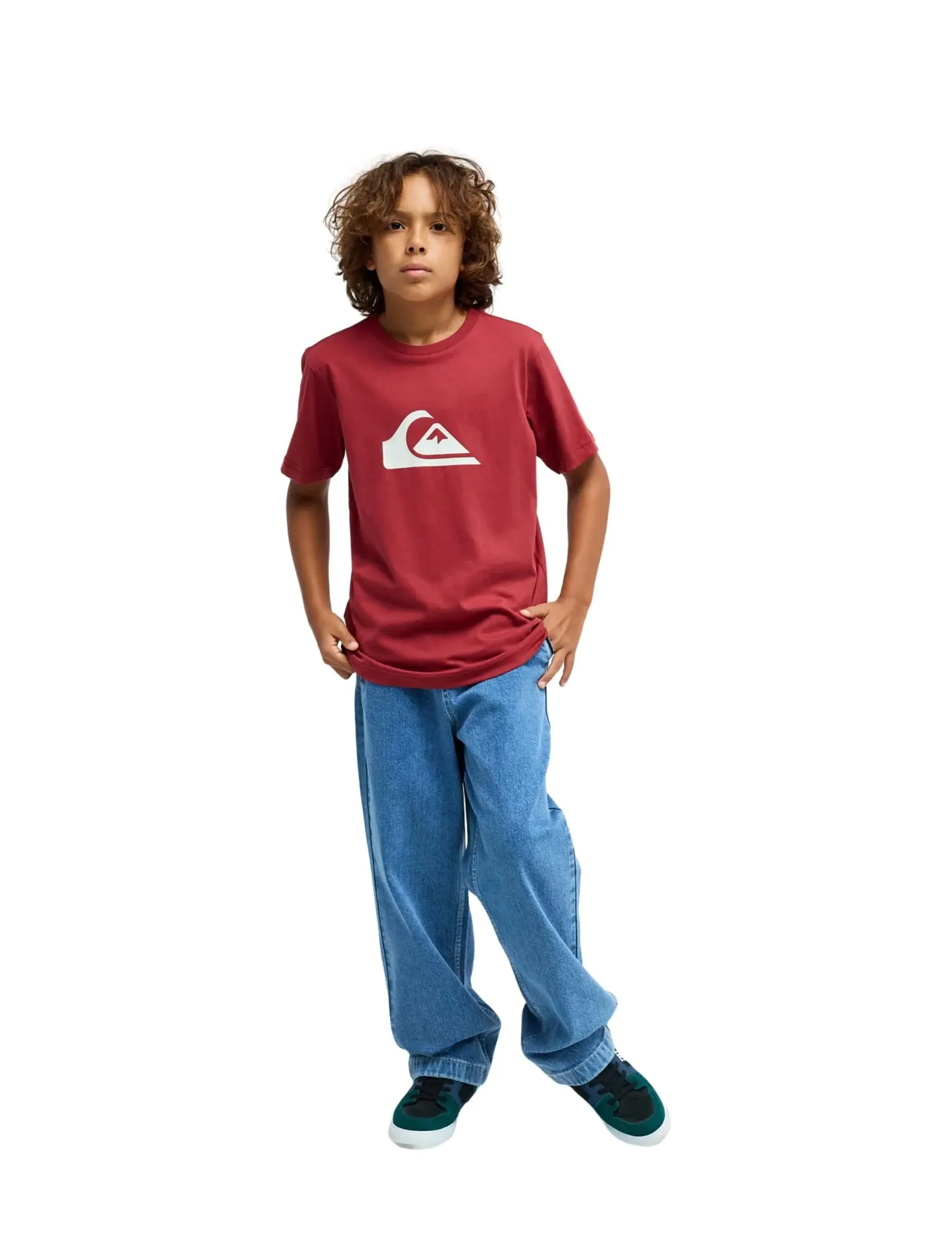 Quiksilver - EV COMP LOGO SS YOUTH - kortærmede t-shirts - burnt russet - 4