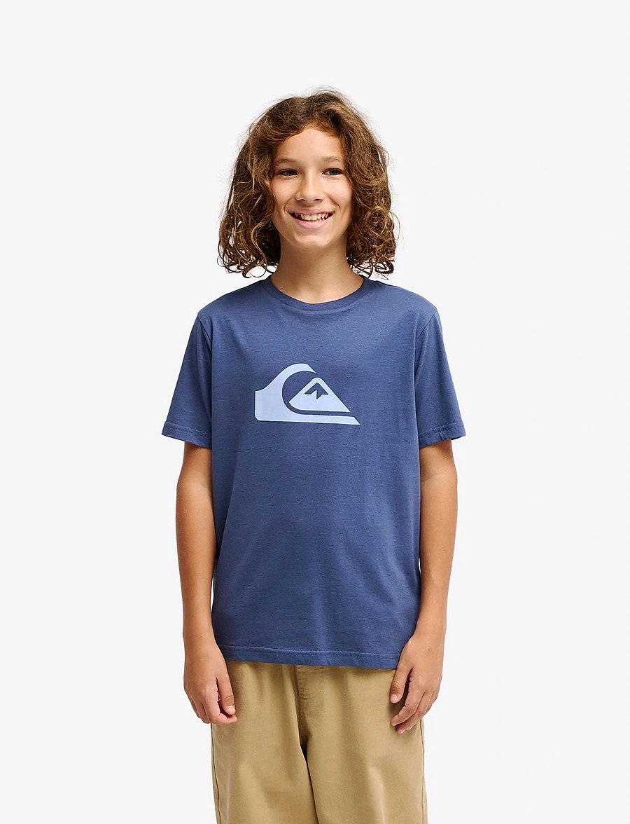 Quiksilver - EV COMP LOGO SS YOUTH - kortärmade t-shirts - vintage indigo - 0