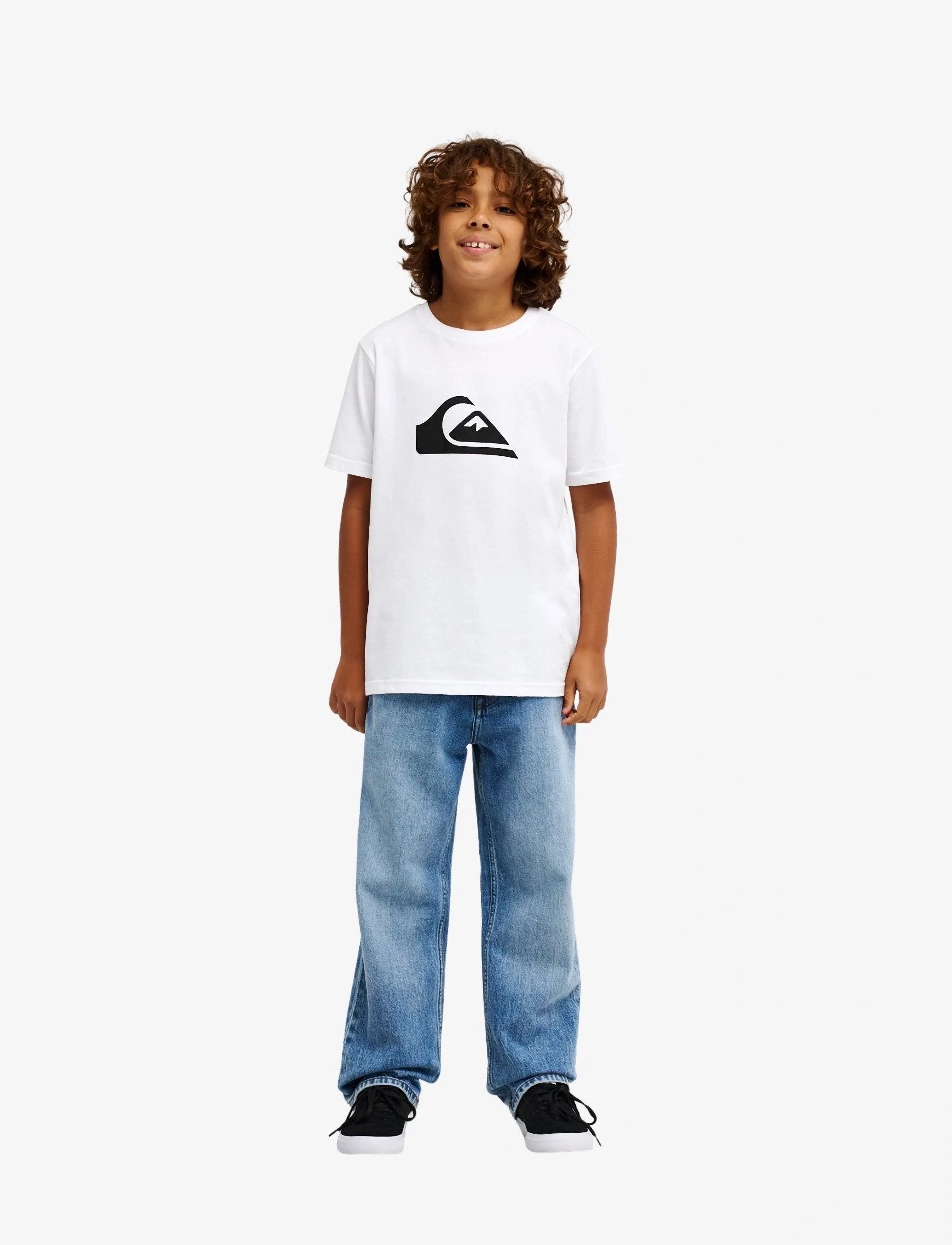 Quiksilver - EV COMP LOGO SS YOUTH - short-sleeved t-shirts - white - 3