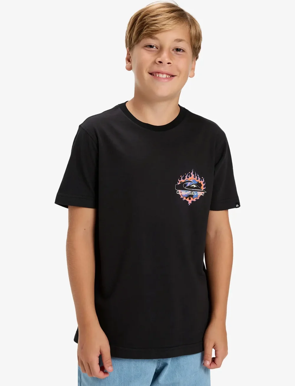 Quiksilver - EV IN FLAMES SS YOUTH - kurzärmelige - black - 0
