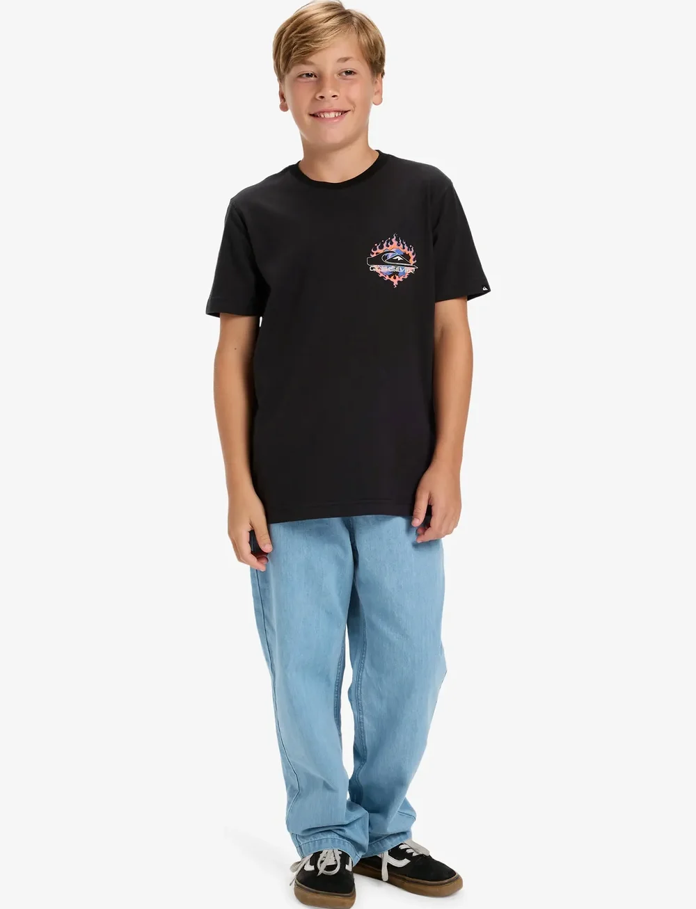 Quiksilver - EV IN FLAMES SS YOUTH - kurzärmelige - black - 4