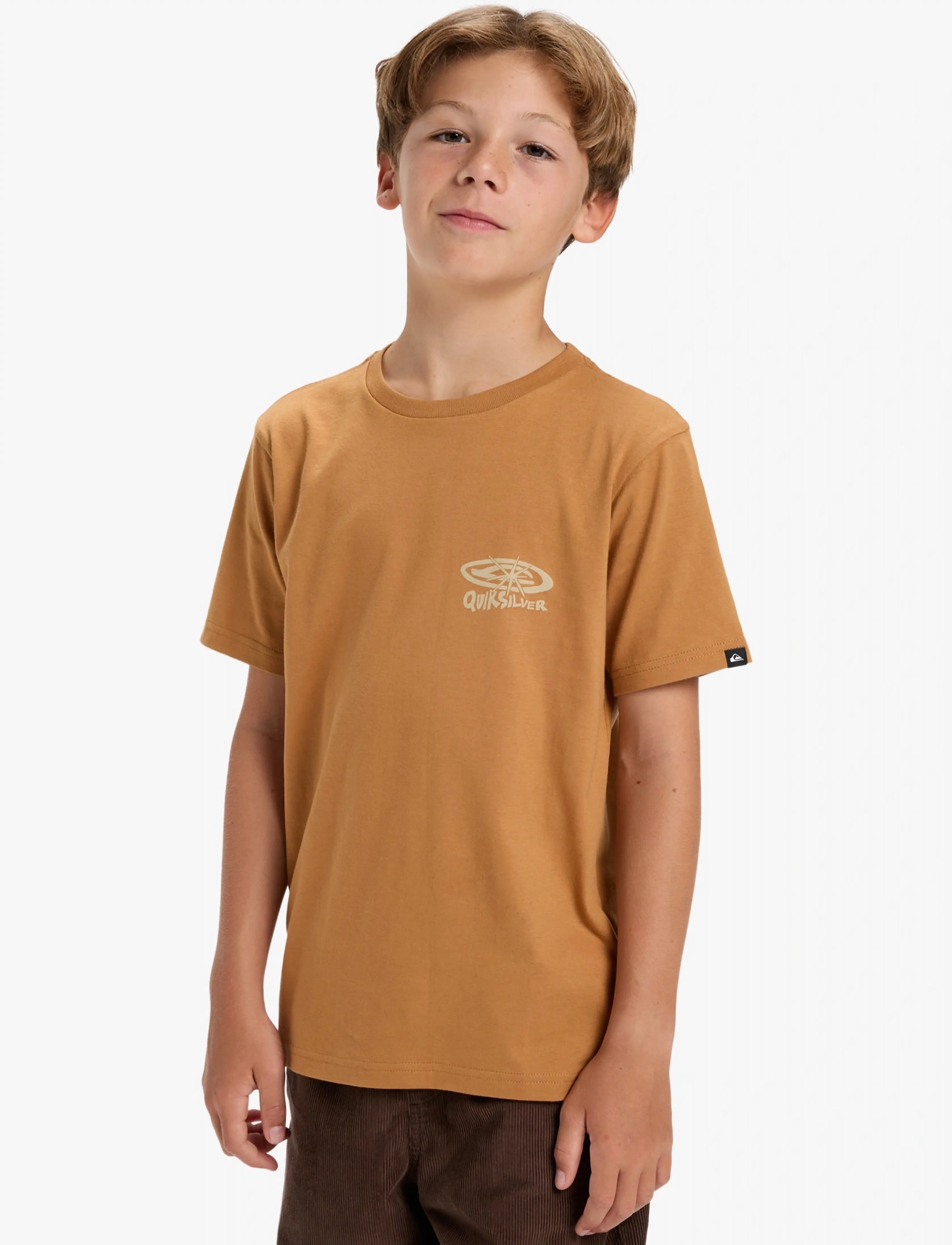 Quiksilver HW SNAKY WAYS SS YOUTH - Hauts - ALMOND / orange
